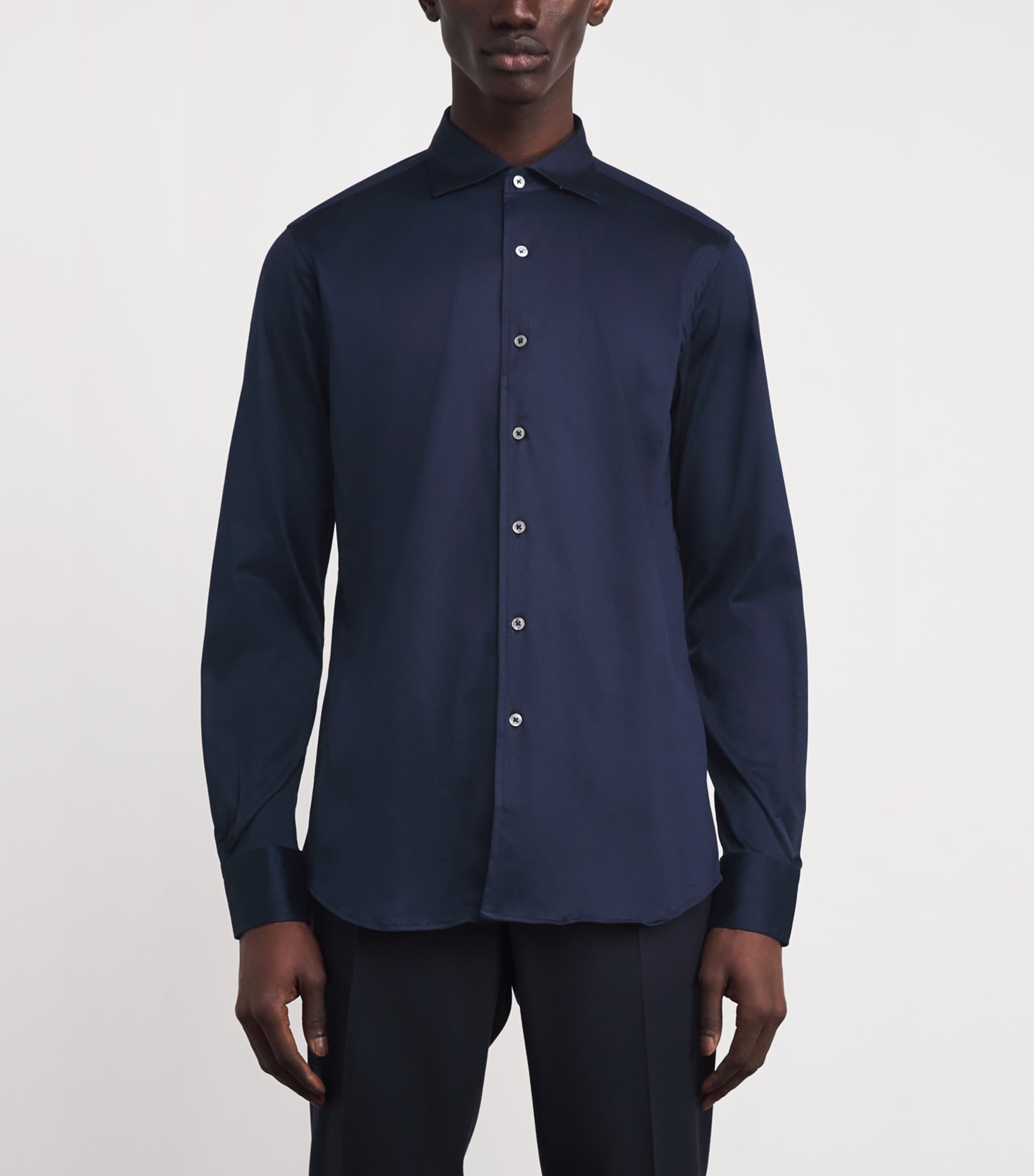 Cotton Cutaway Collar Shirt 301 Image 3