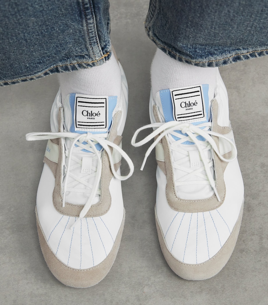 Leather Kick Sneakers PALE BLUE Image 2