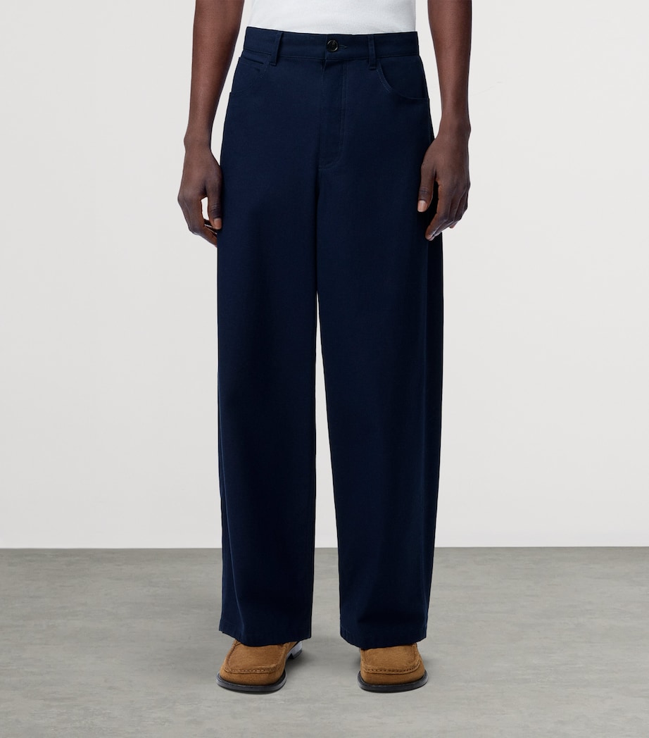 Cotton Carpenter Trousers NAVY BLUE Image 3