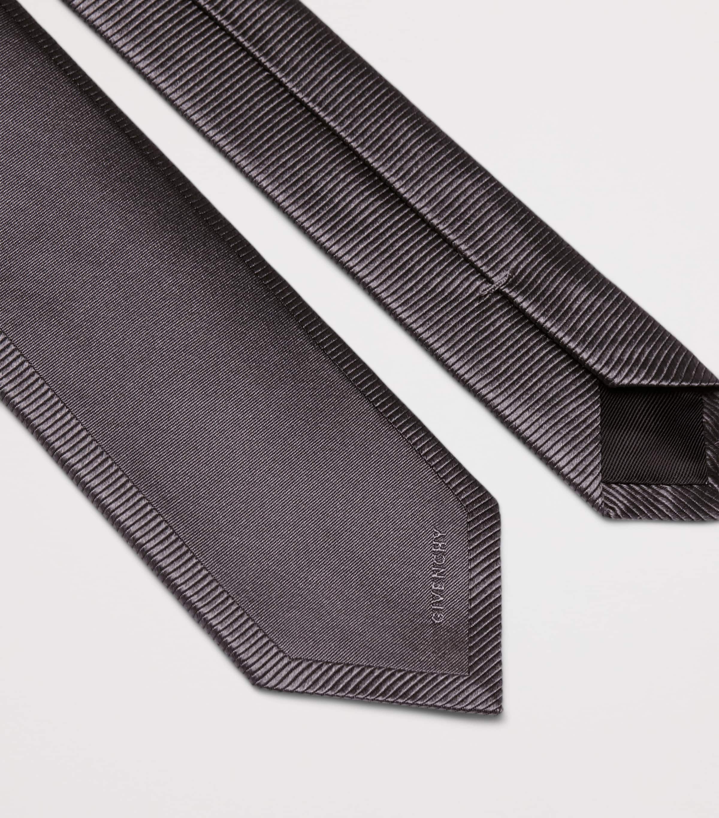 Silk Jacquard Stripe Tie MEDIUM GREY Image 2