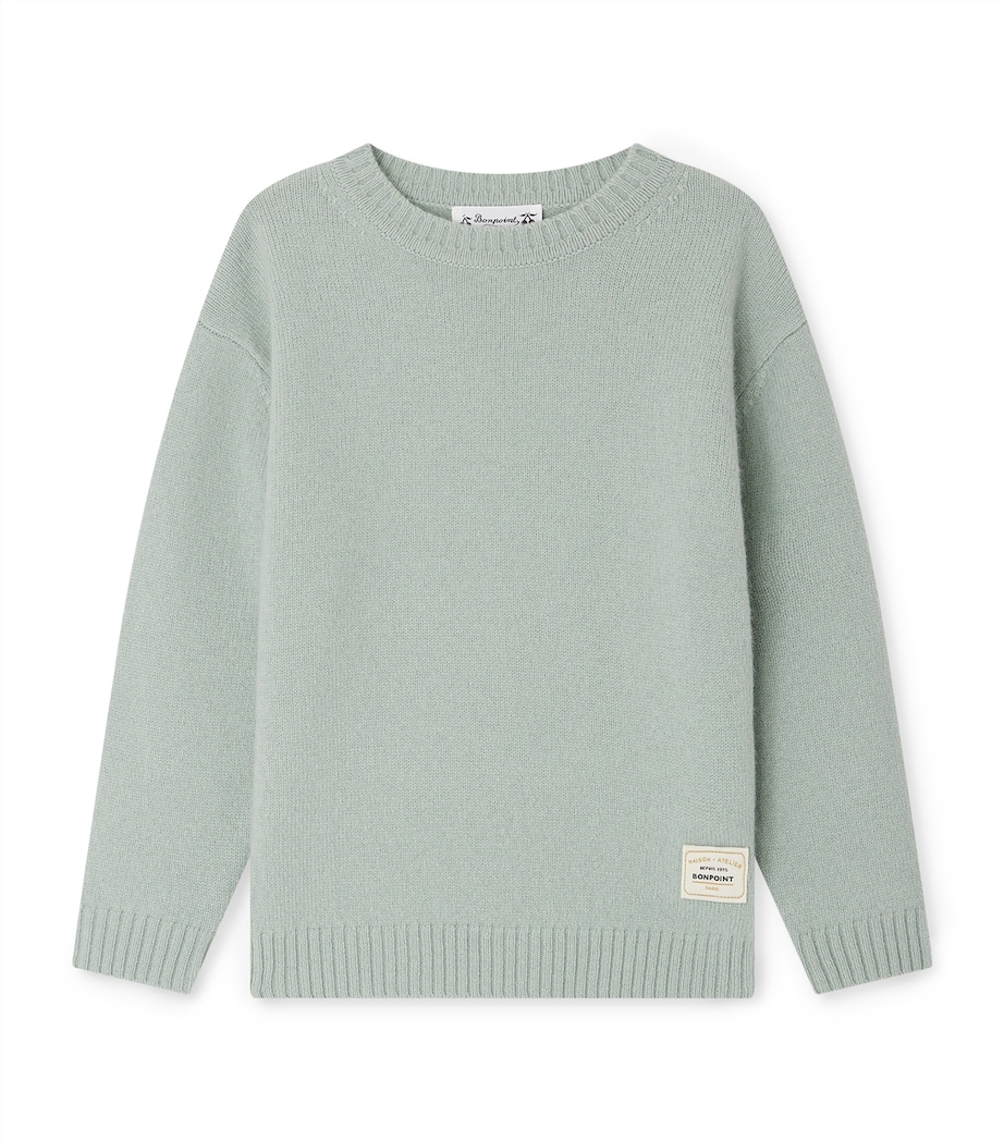 Wool Jason Sweater (4-8 Years) BLEU AQUA Image 1