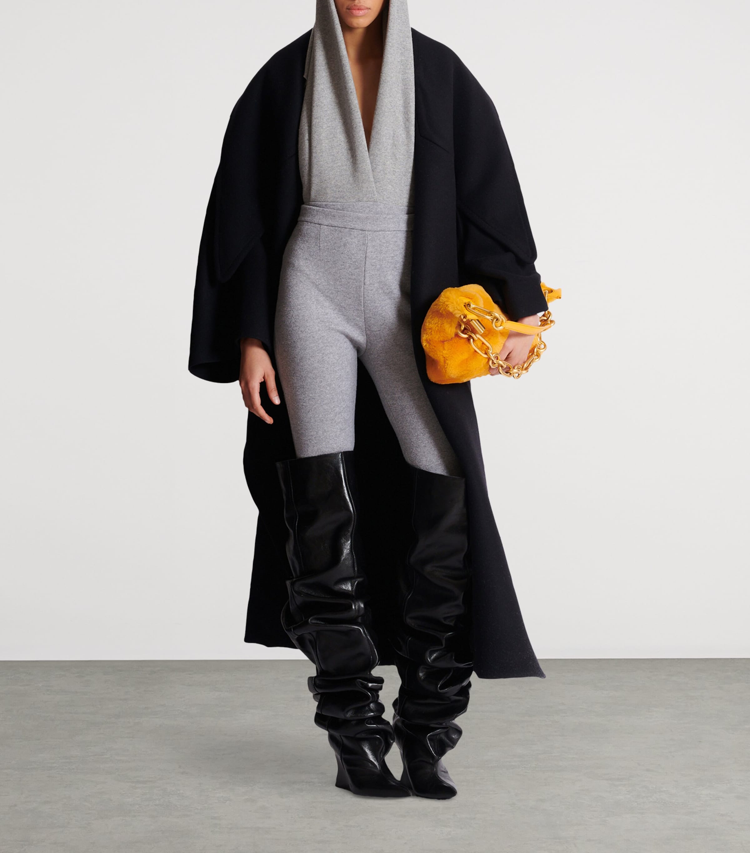 Draped Hooded Bodysuit 9AD GRIS CHIN ECLAIR Image 6