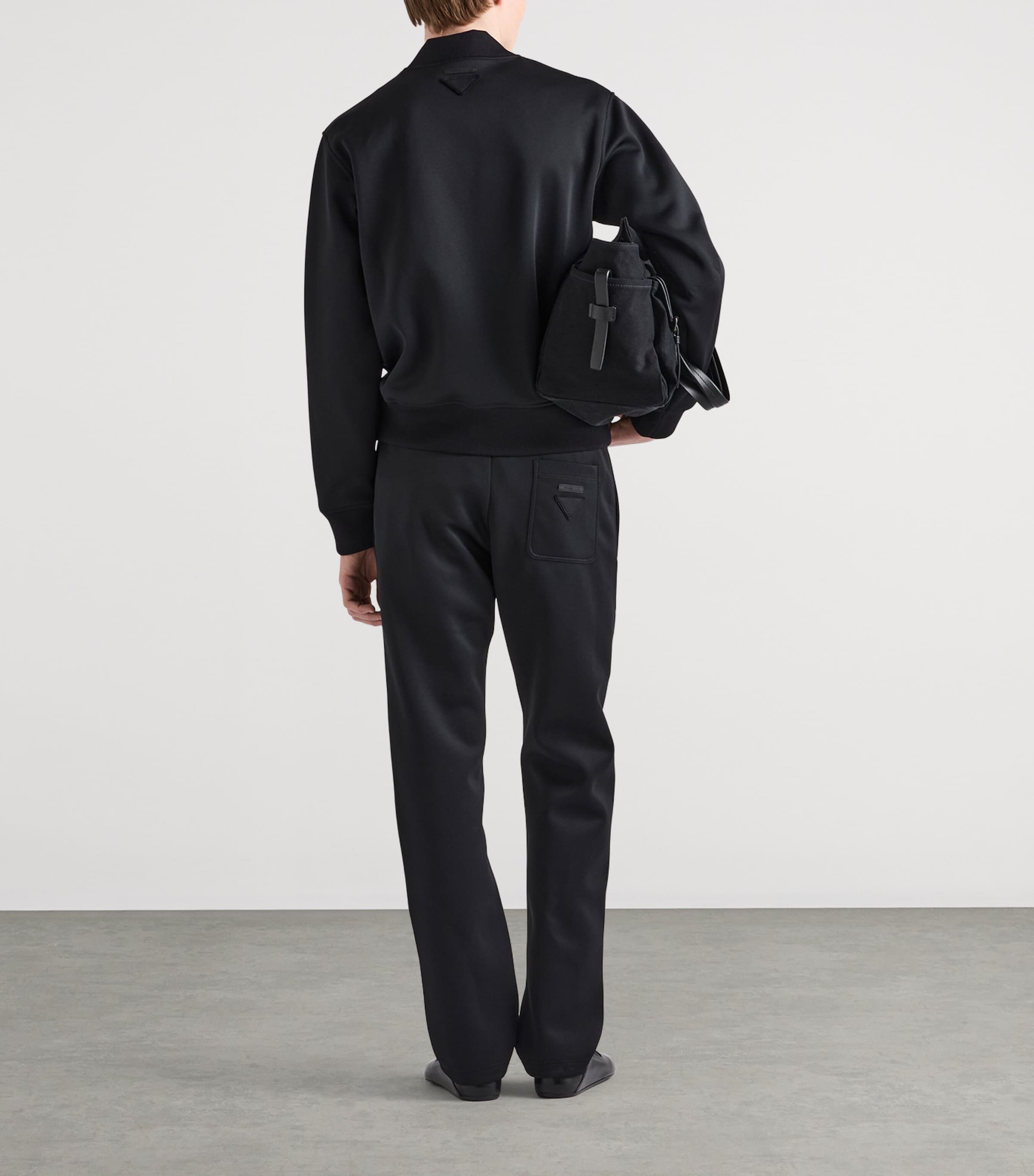 Prada Mens Technical Jersey Sweatpants Black Image 5