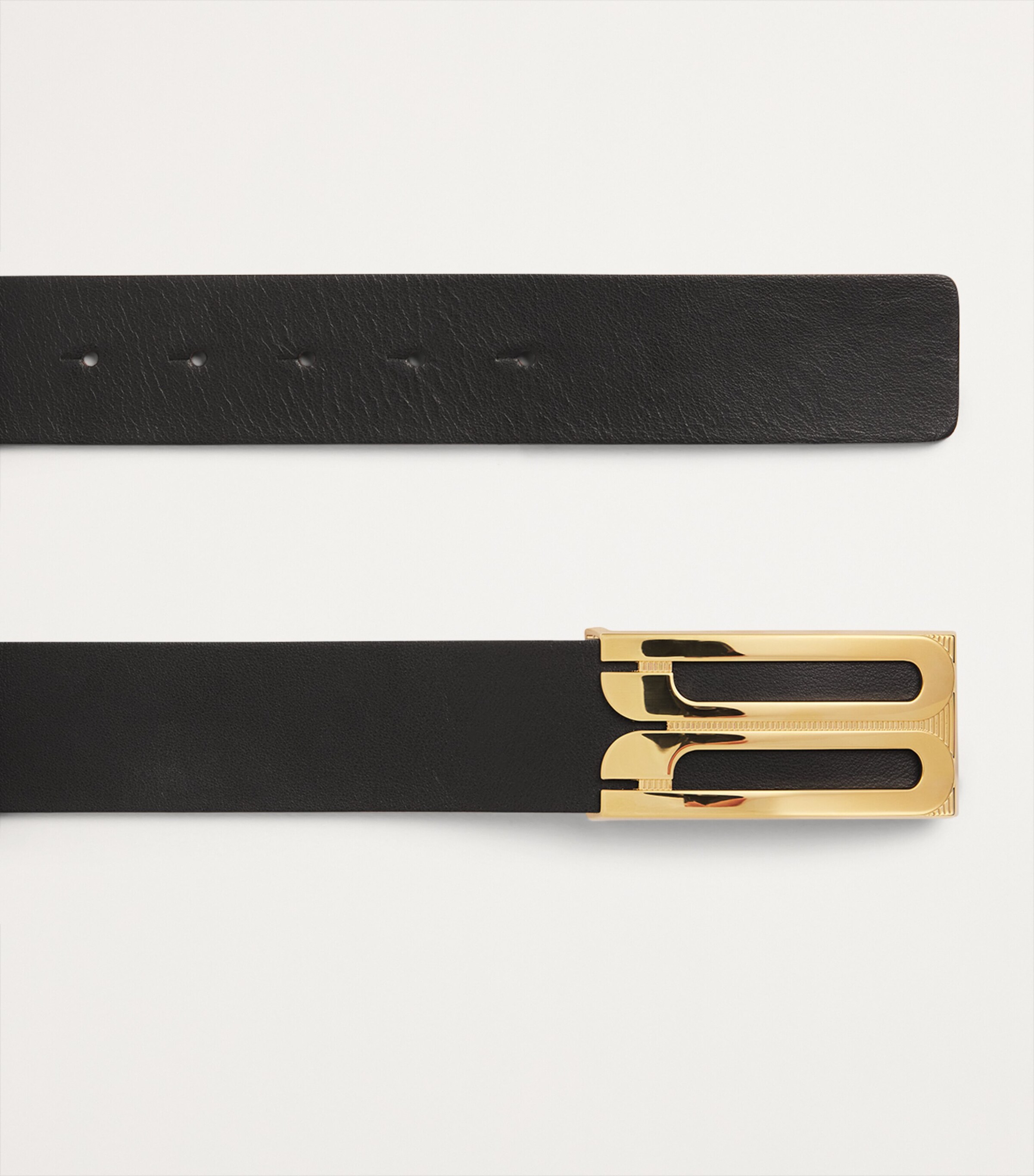Jumbo Leather Frame Belt BLACK 1 Image 4