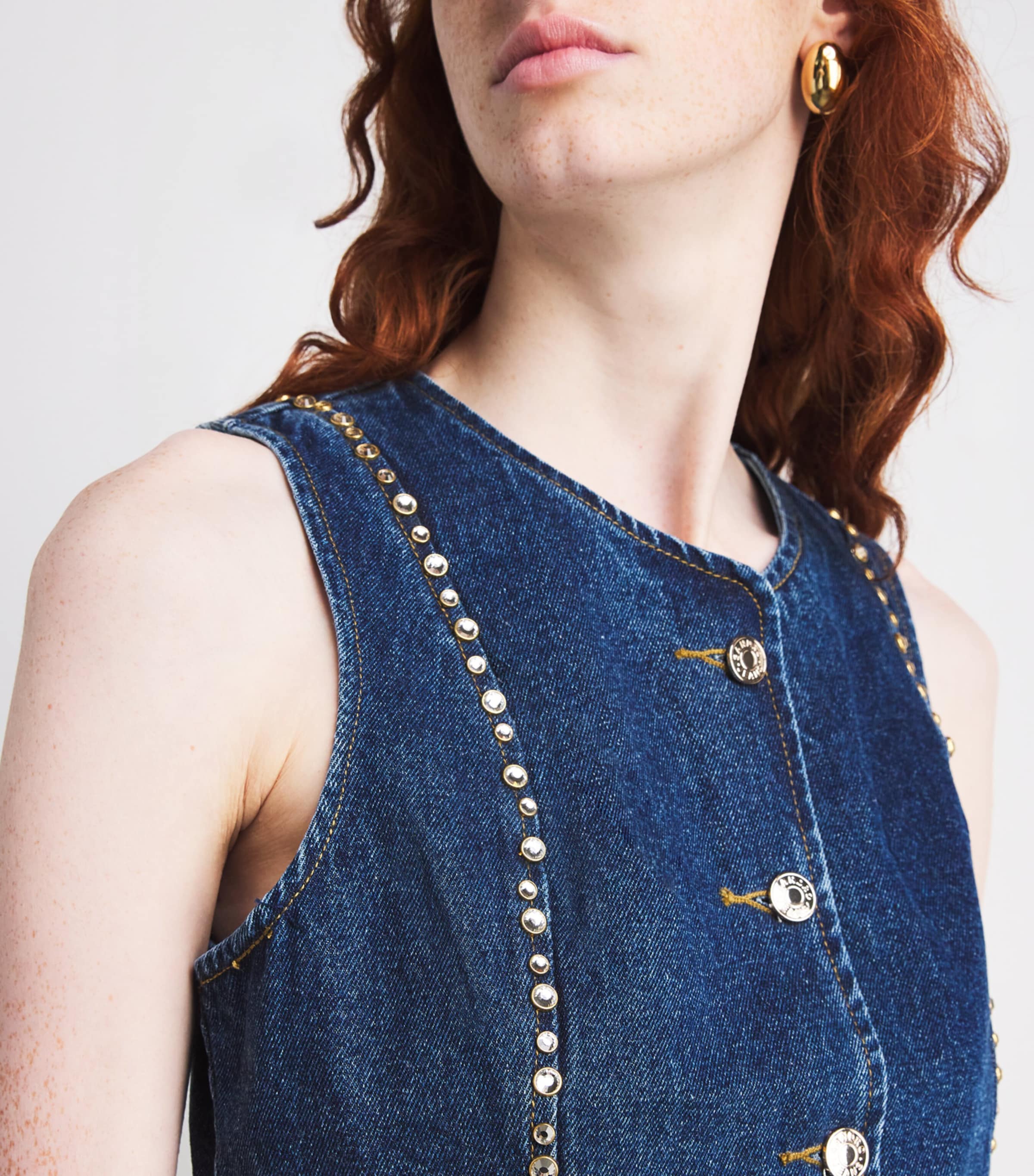 Denim Embellished Top BLUE JEAN Image 6