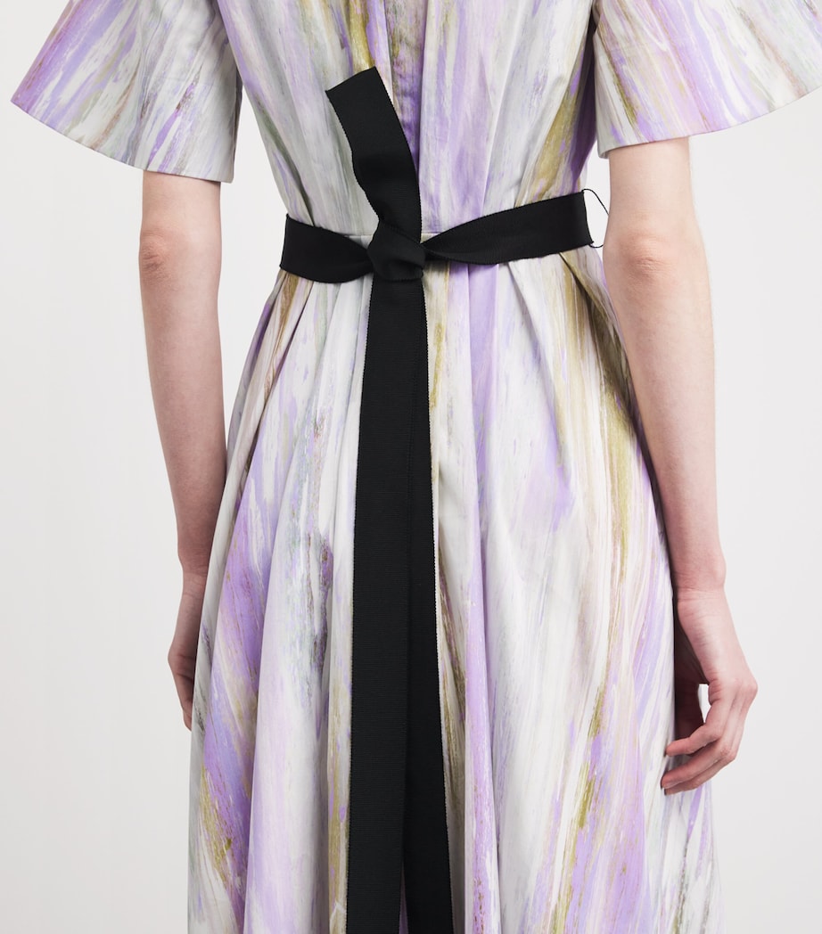 Roksanda Womens Cotton Sana Midi Dress Brush Chalk/wisteria Image 4