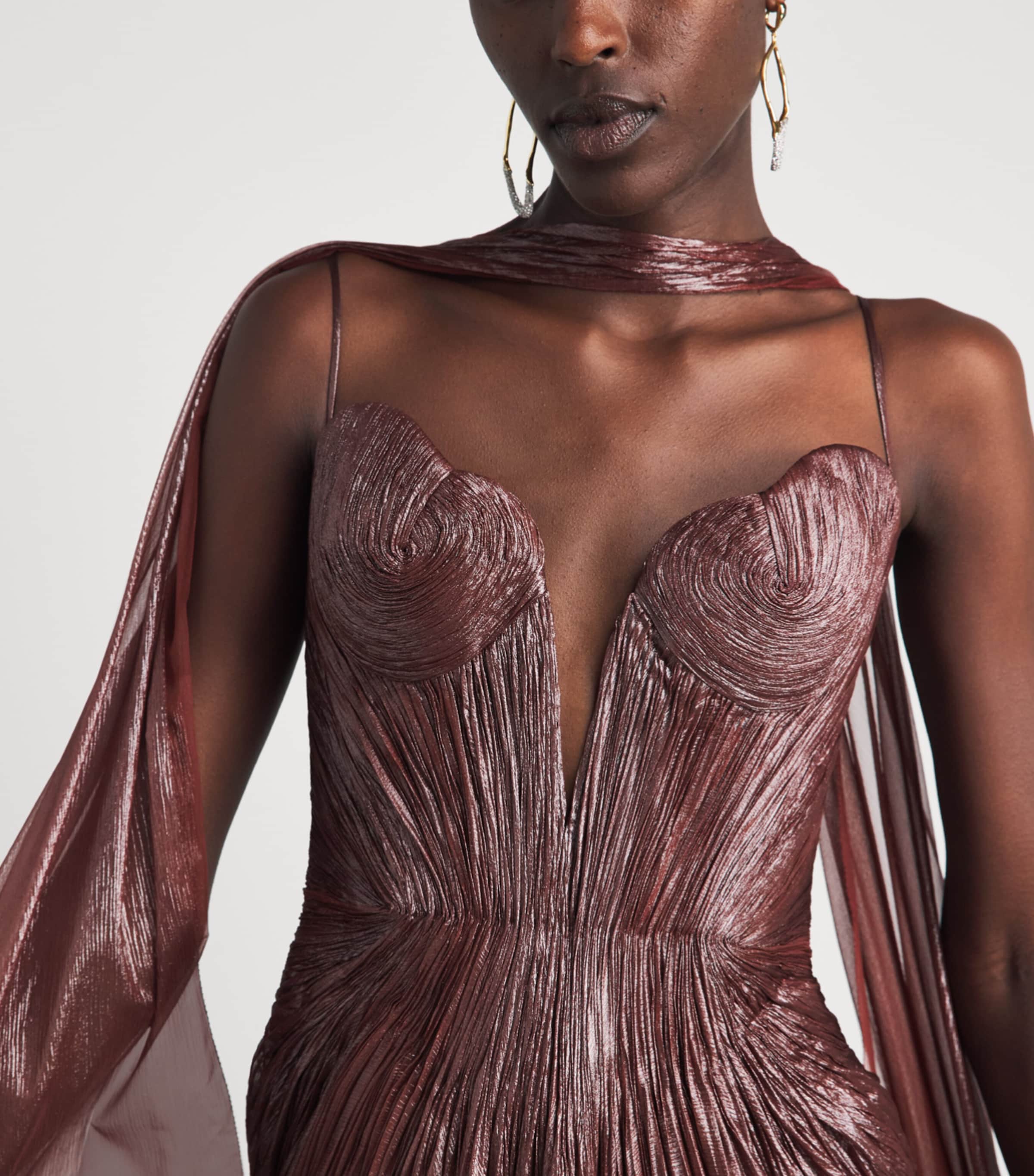 pink satin halter dress Francesca