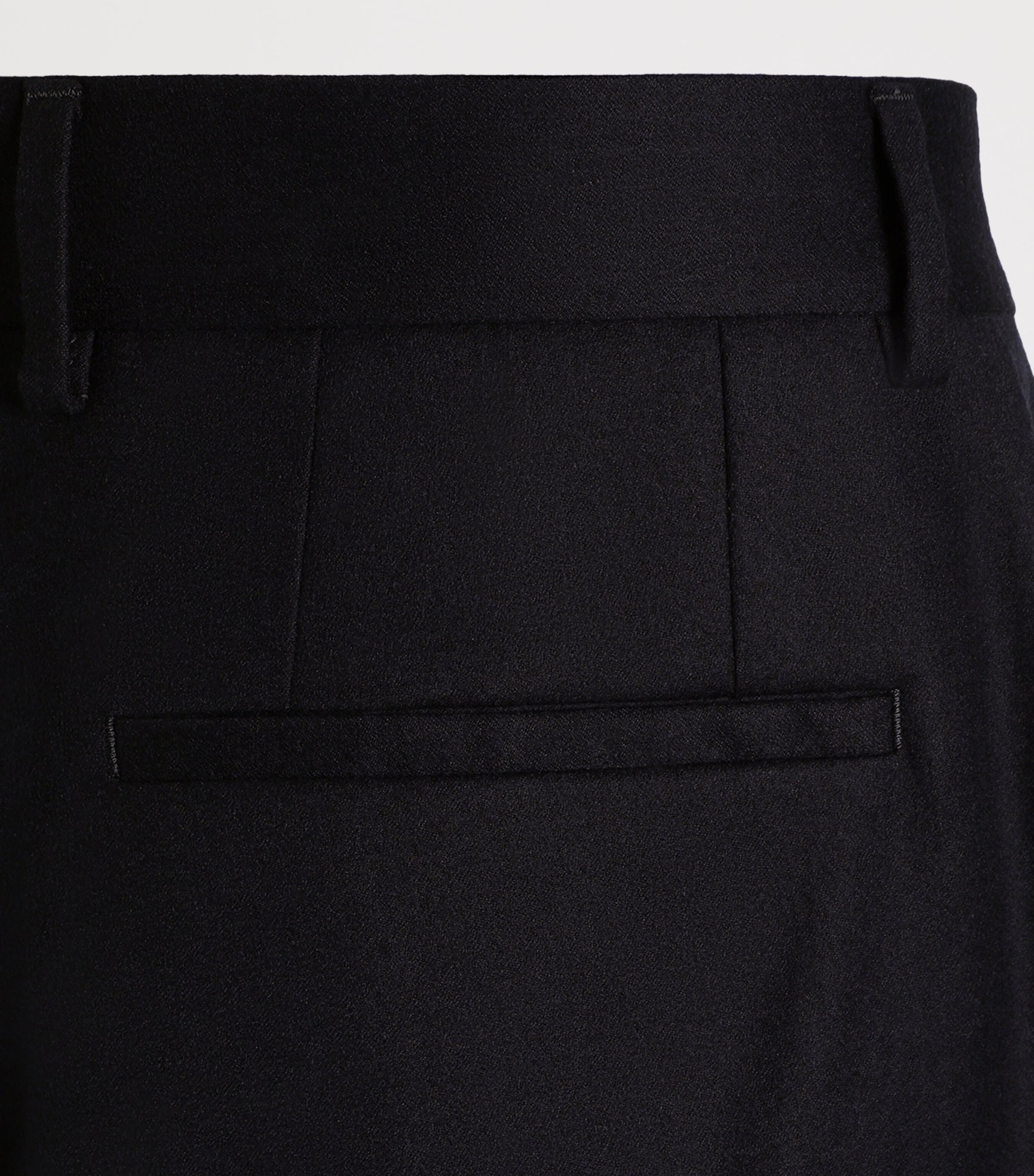 Dolce&Gabbana Mens Stretch-Virgin Wool Pleated Trousers Blue Image 4
