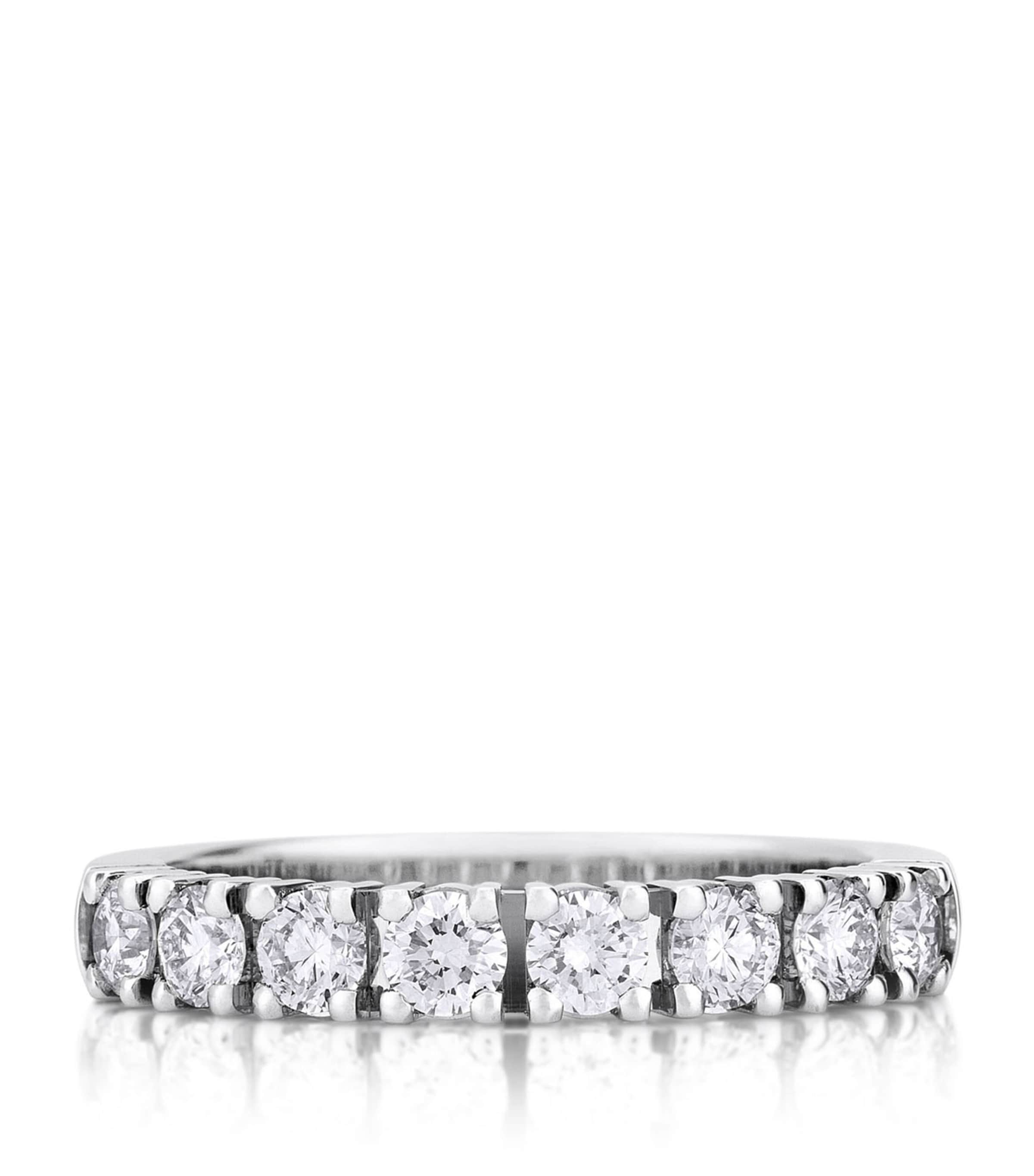 De Beers Platinum And Diamond Eternity Band In Silver