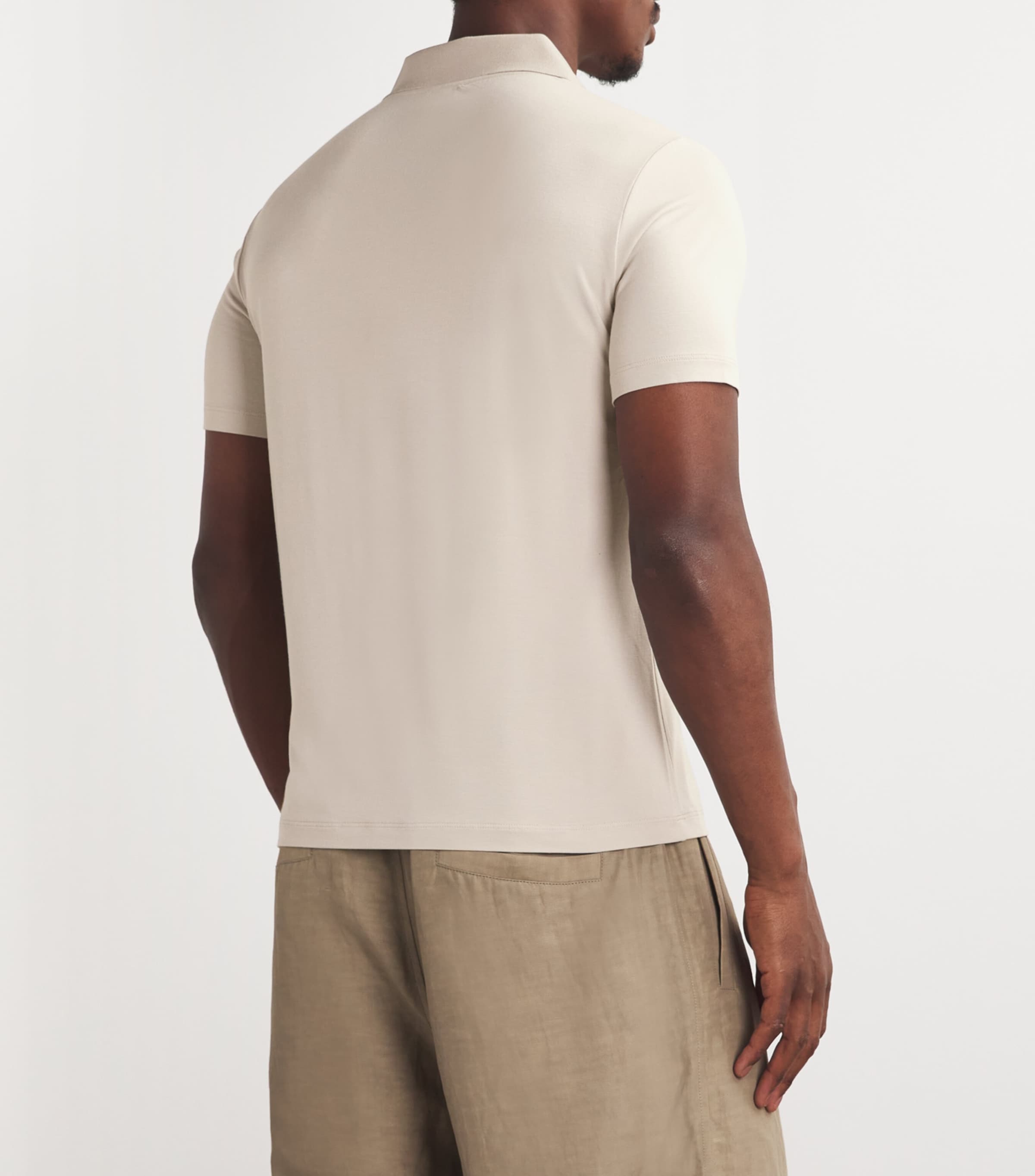 Giorgio Armani Stretch Viscose Polo Shirt | Harrods US
