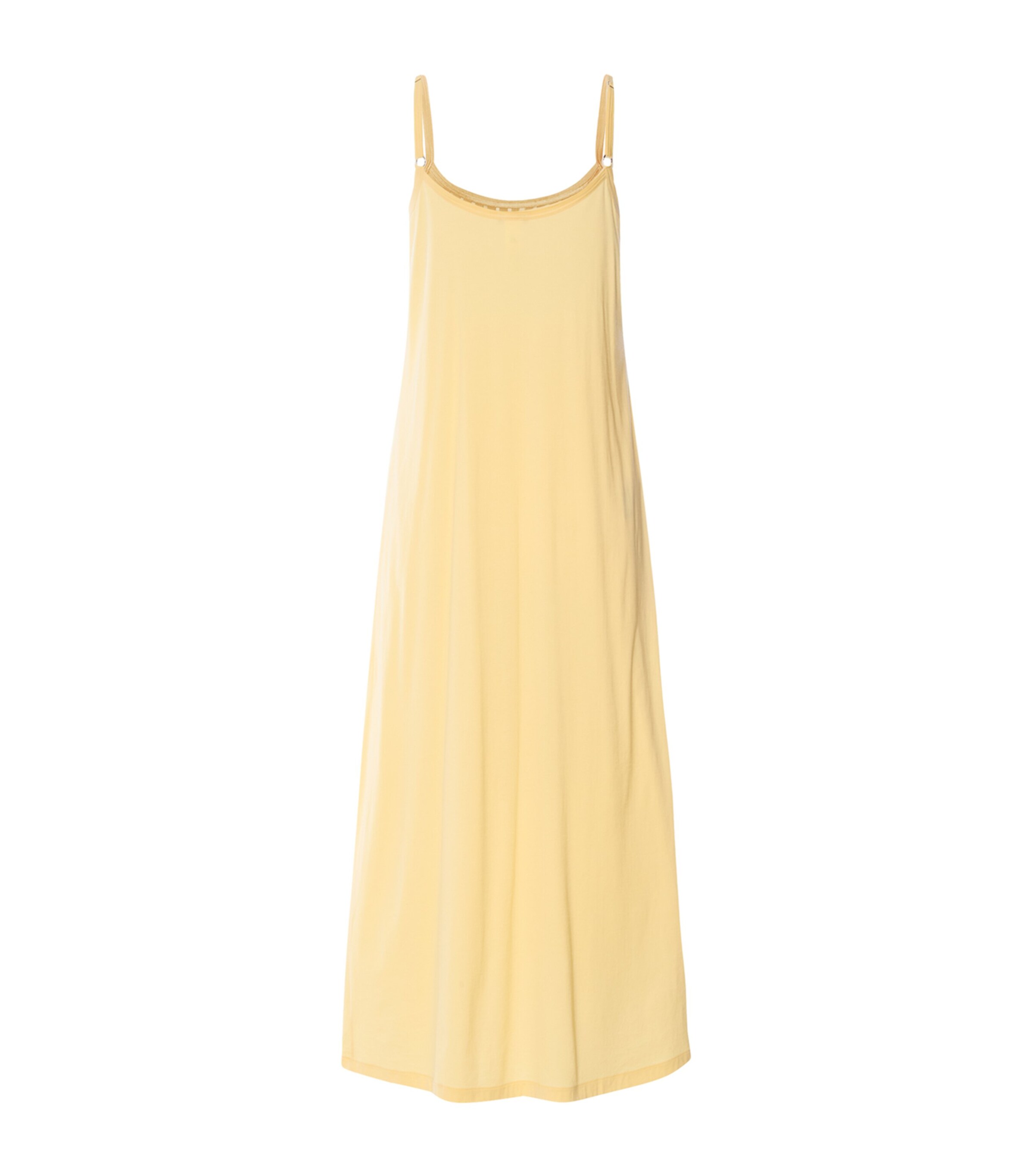 Hanro Womens Cotton Juliet Long Spaghetti Dress Vanilla Highlight Image 4