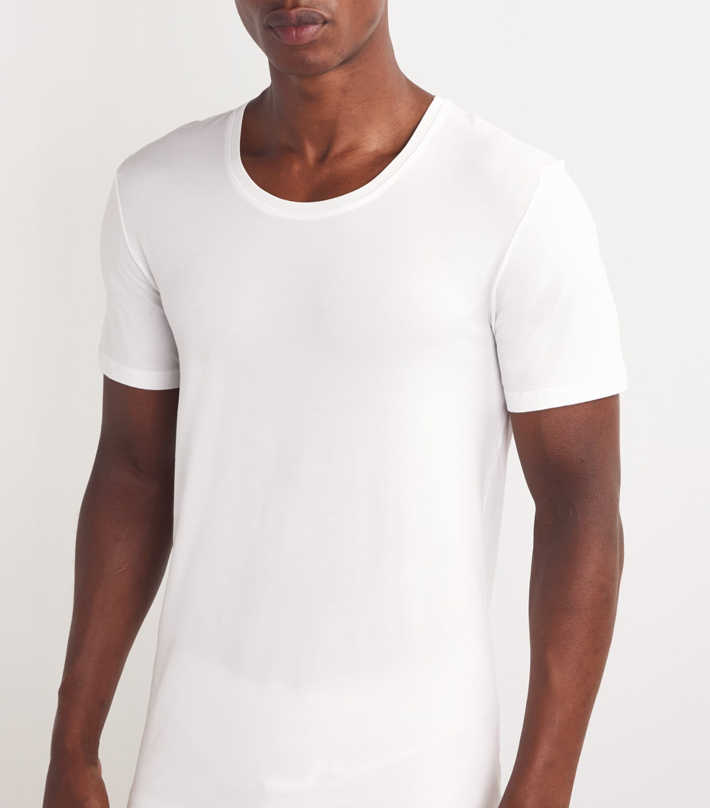 Cotton Superior Short Sleeve T-Shirt WHITE Image 6
