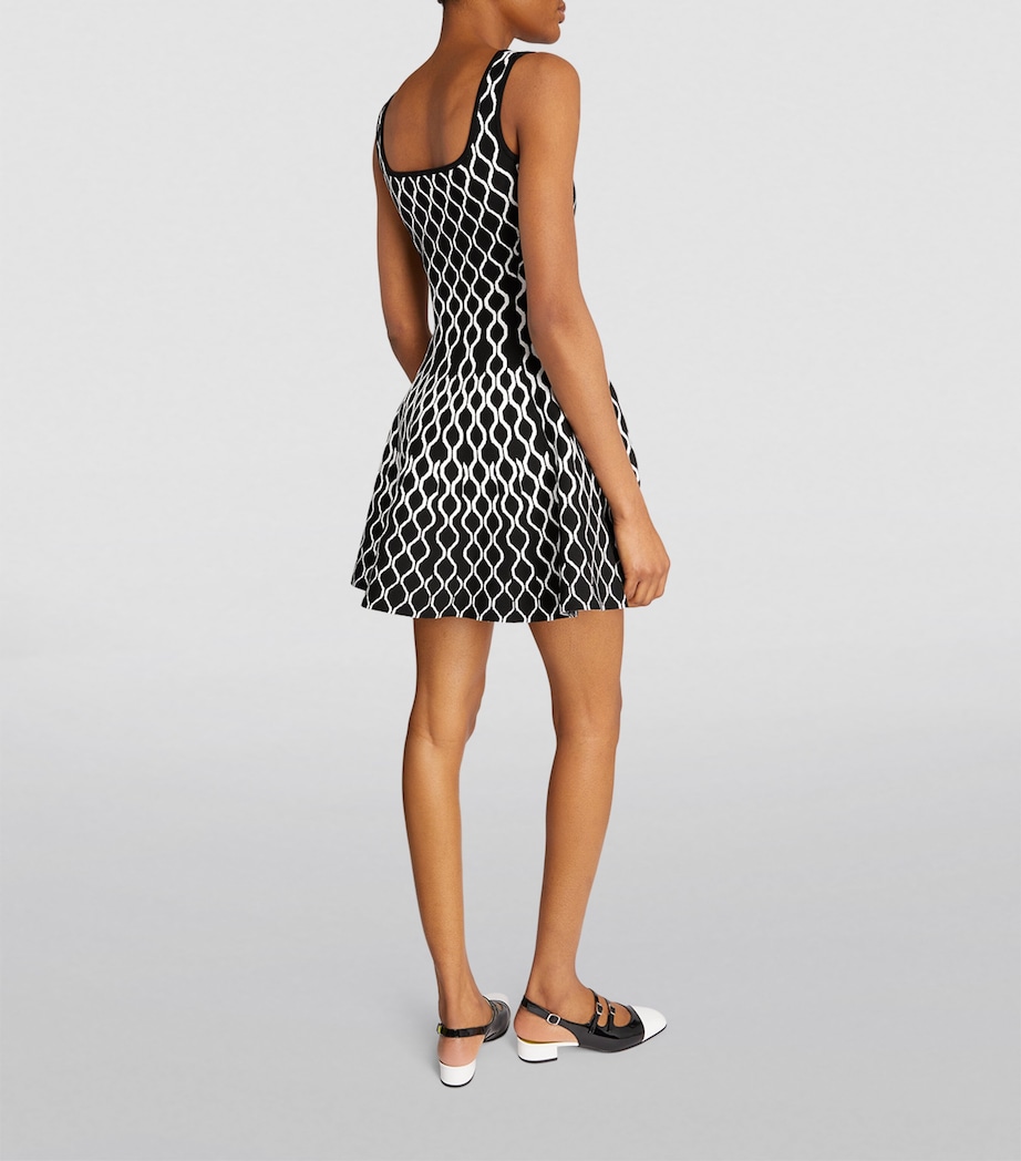 Knitted Mini Dress BLACK / WHITE Image 3