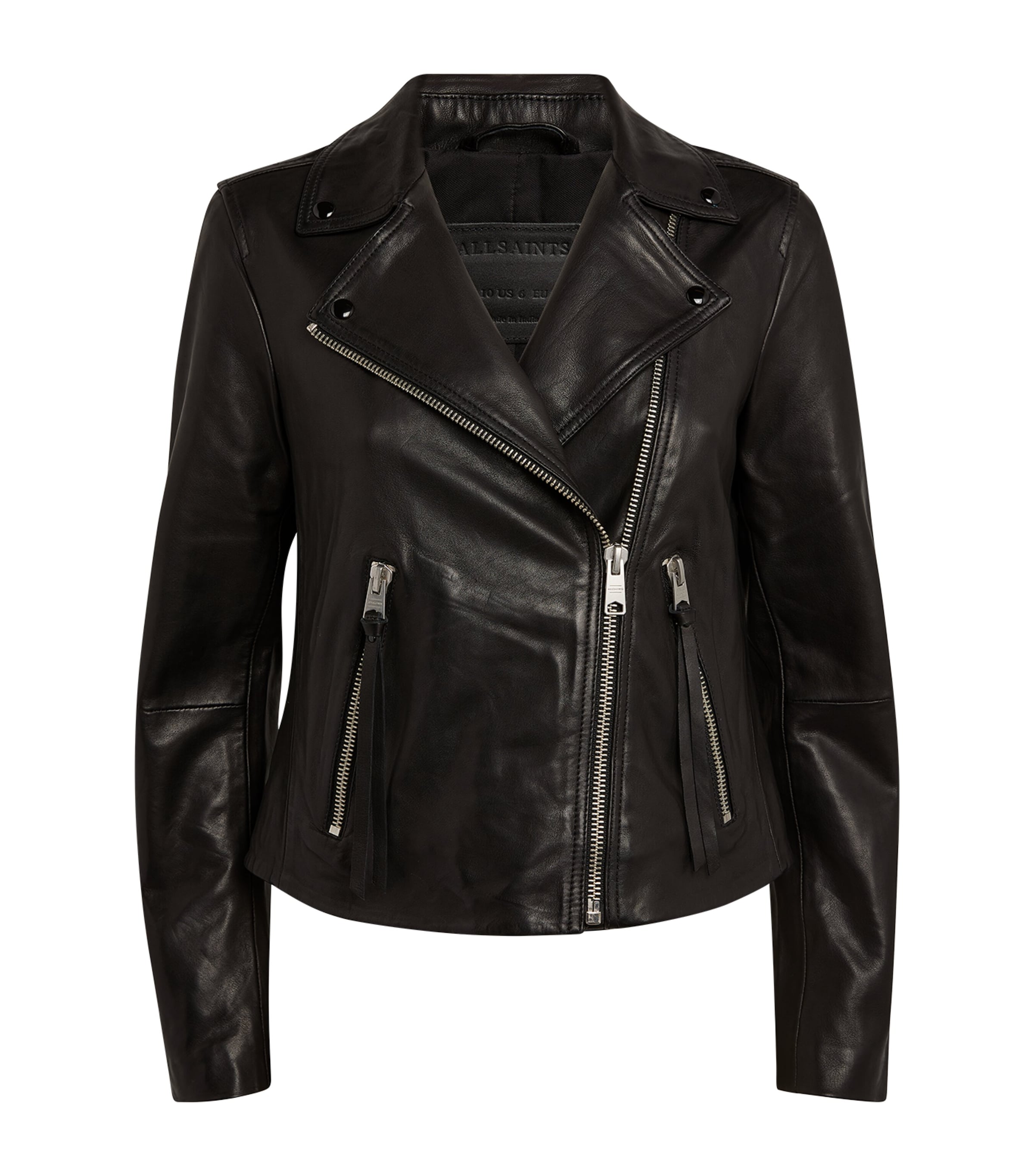 Allsaints Dalby Biker Jacket In Black
