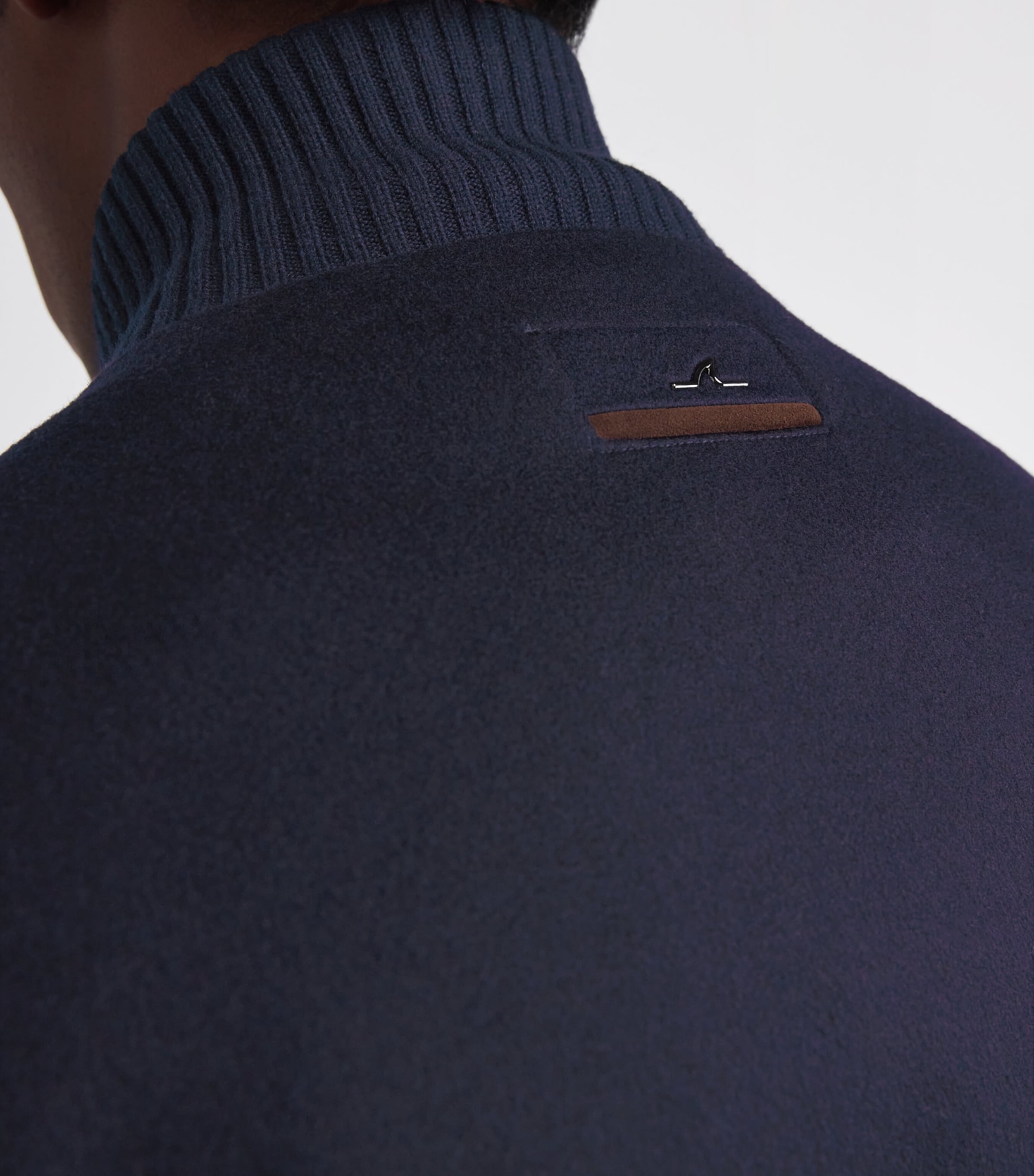 Cashmere Felt Bomber Jacket 050BLUE Image 6