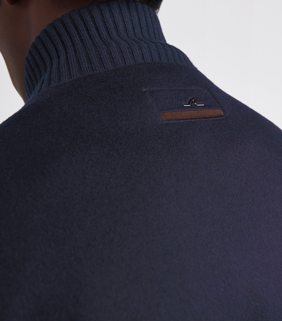 Cashmere Felt Bomber Jacket 050BLUE Image 6