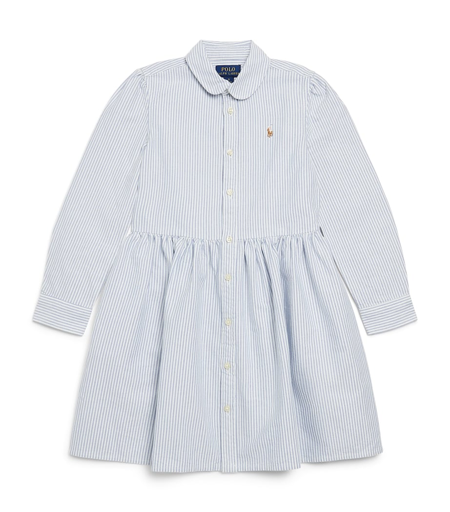 Ralph Lauren Kids Cotton Stripe Shirt Dress (2-6 Years) Bsr Blue/white Image 1