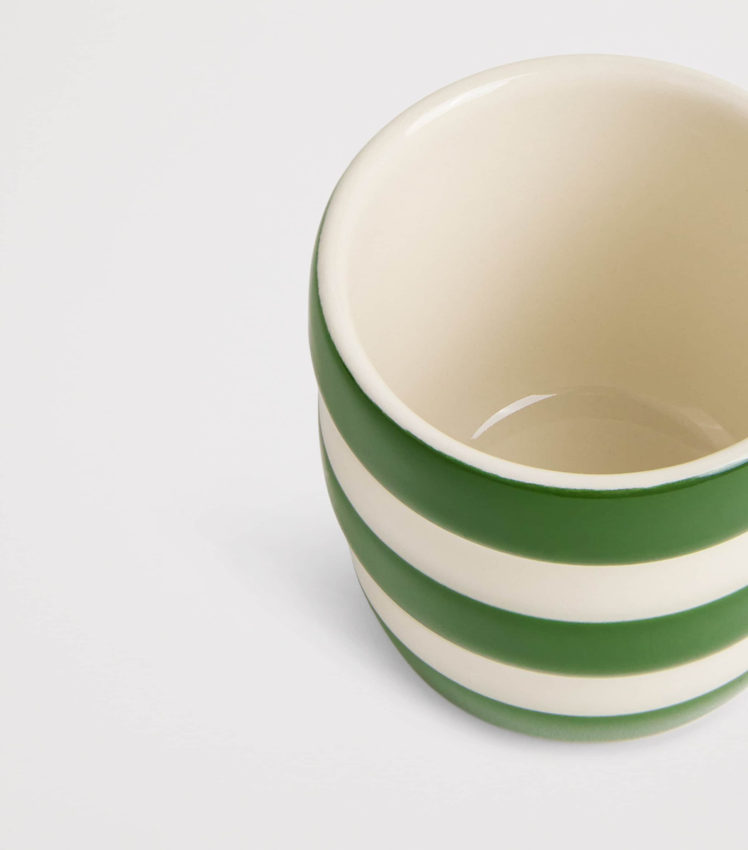 Harrods Cornish Stripe Egg Cup Green Image 2