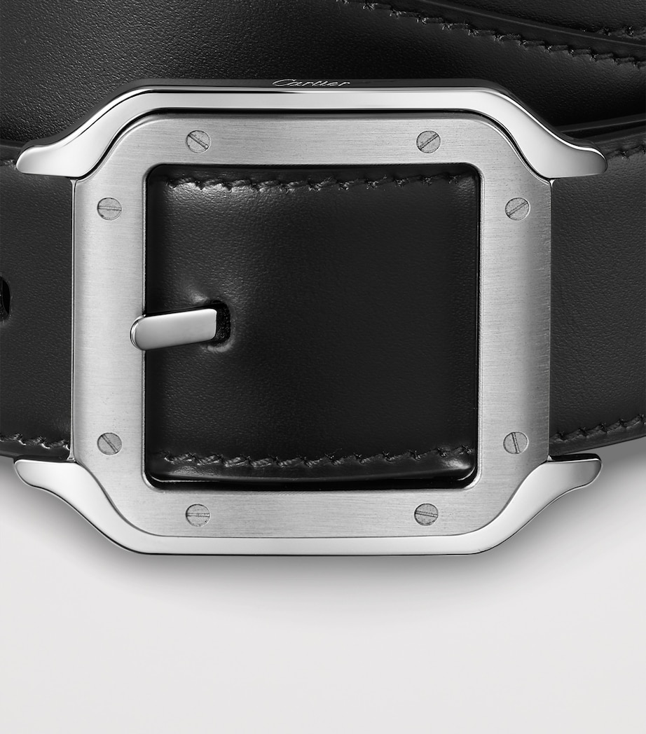 Cartier Leather Reversible Santos de Cartier Belt Black Image 6