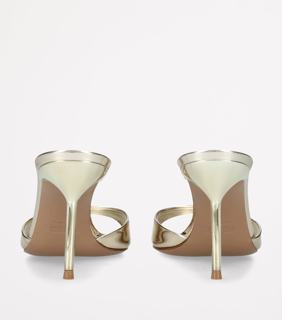 Metallic Leather Lidia Mules 70 GOLD Image 2