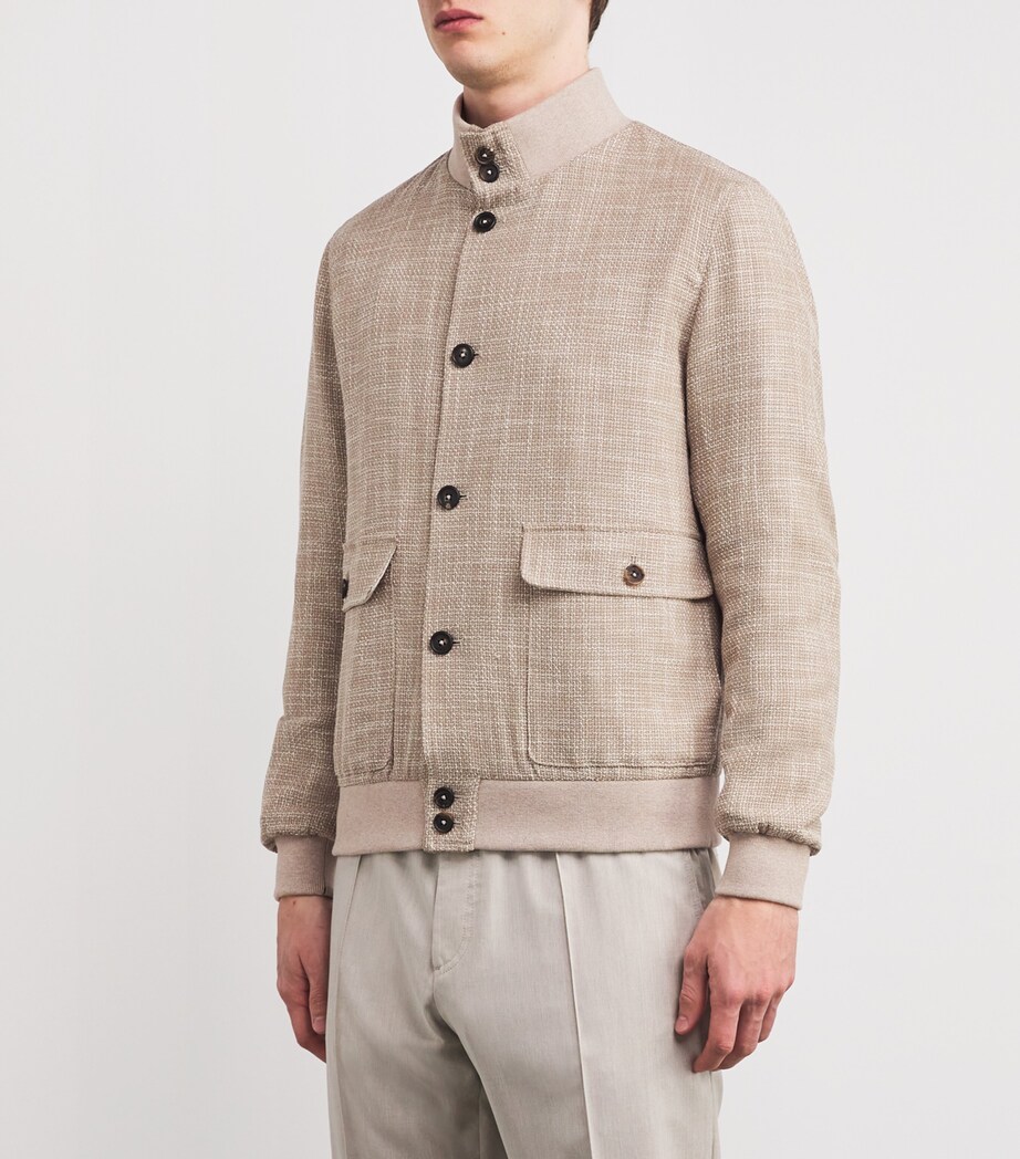 Wool-Blend Bomber Jacket NATURAL 6C125 001 Image 3