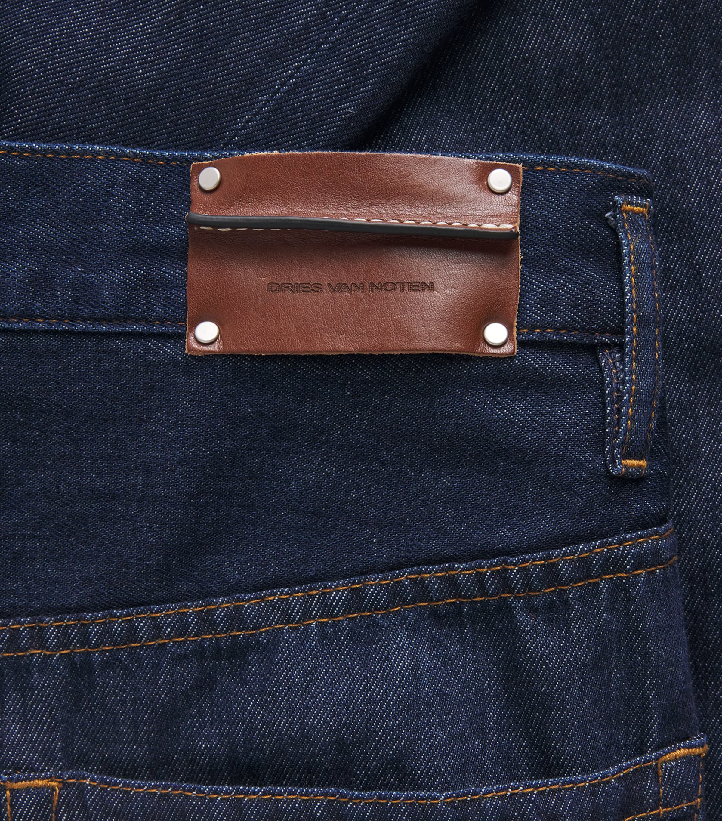 DRIES VAN NOTEN Mens Pleated Penning Wide-Leg Jeans Image 6