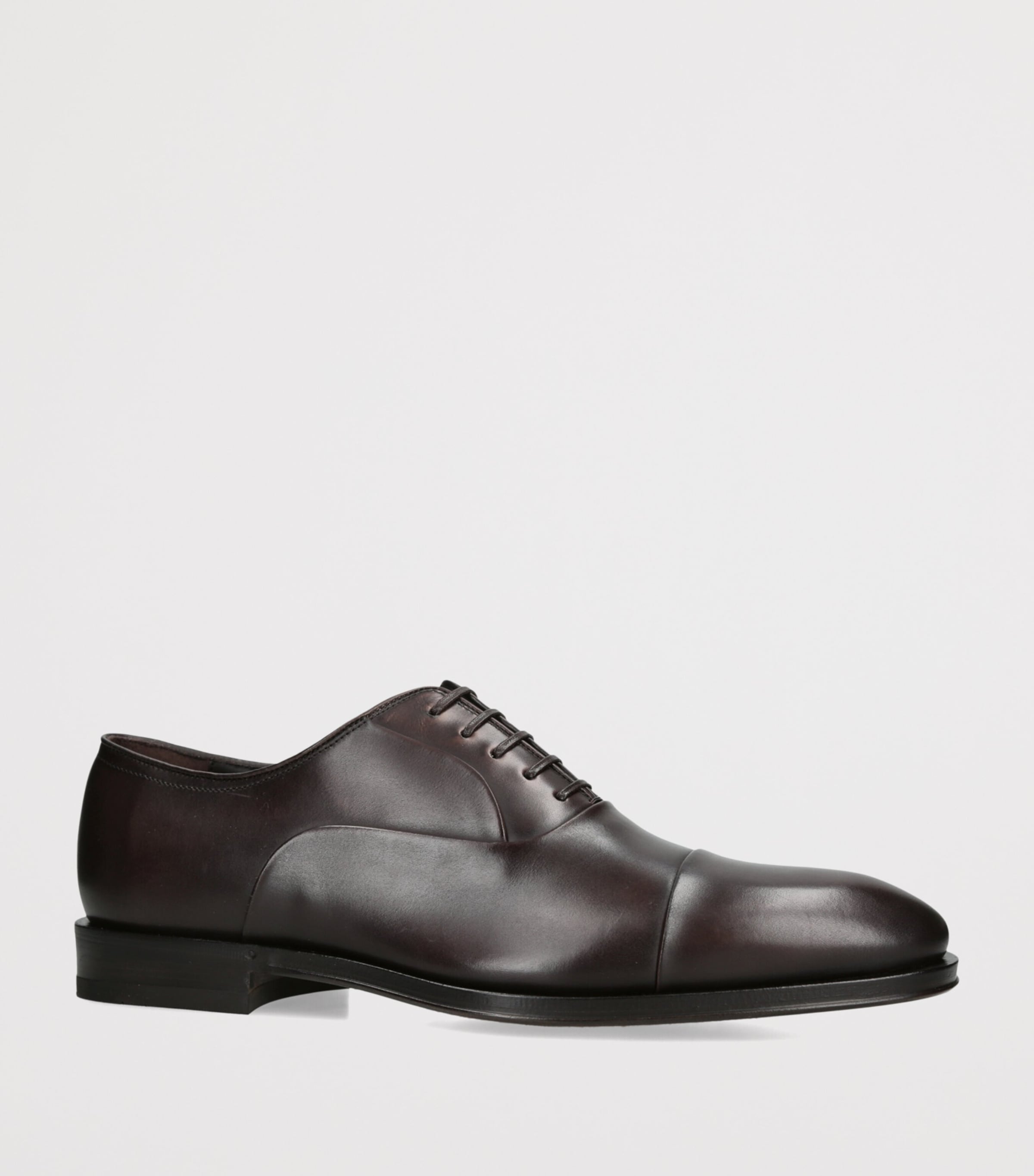 Salvatore Ferragamo Leather Toronto Derby Shoes Dark Brown Image 2
