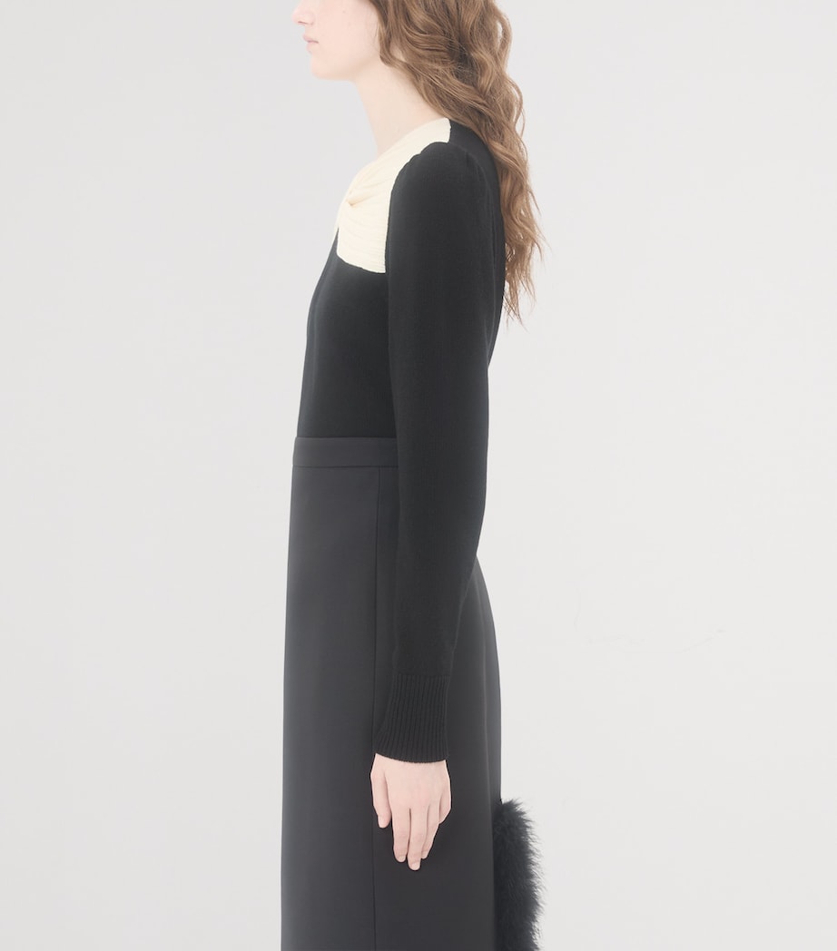 Virgin Wool Bow Sweater 0NA Image 3