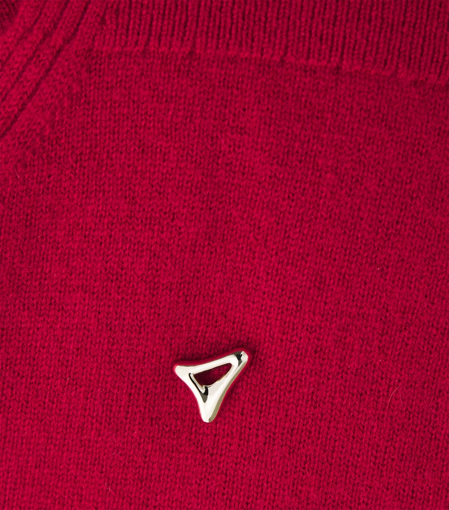 Wool-Cashmere Crew-Neck Sweater 621 CHILI Image 5