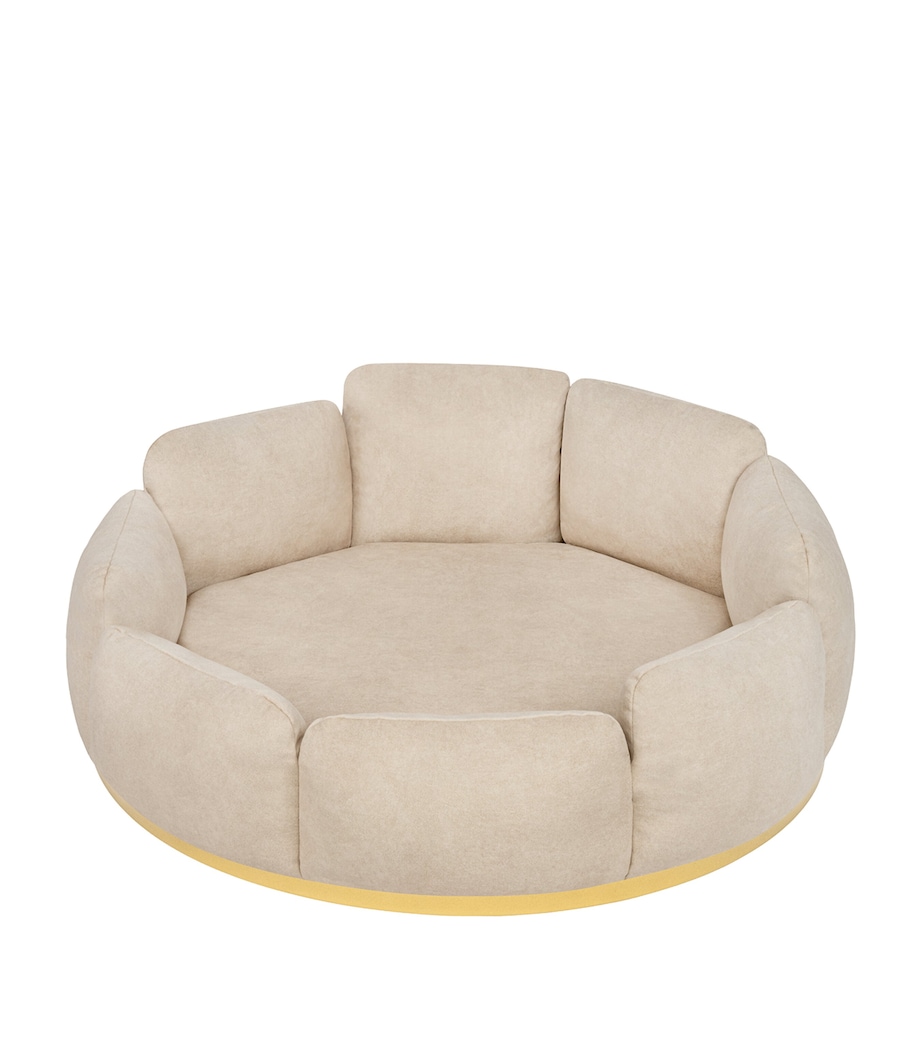 Medium Camelia Dog Sofa BEIGE+GOLD Image 2