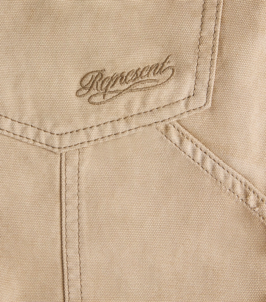 Represent Mens Carpenter Chino Shorts Beige Image 6
