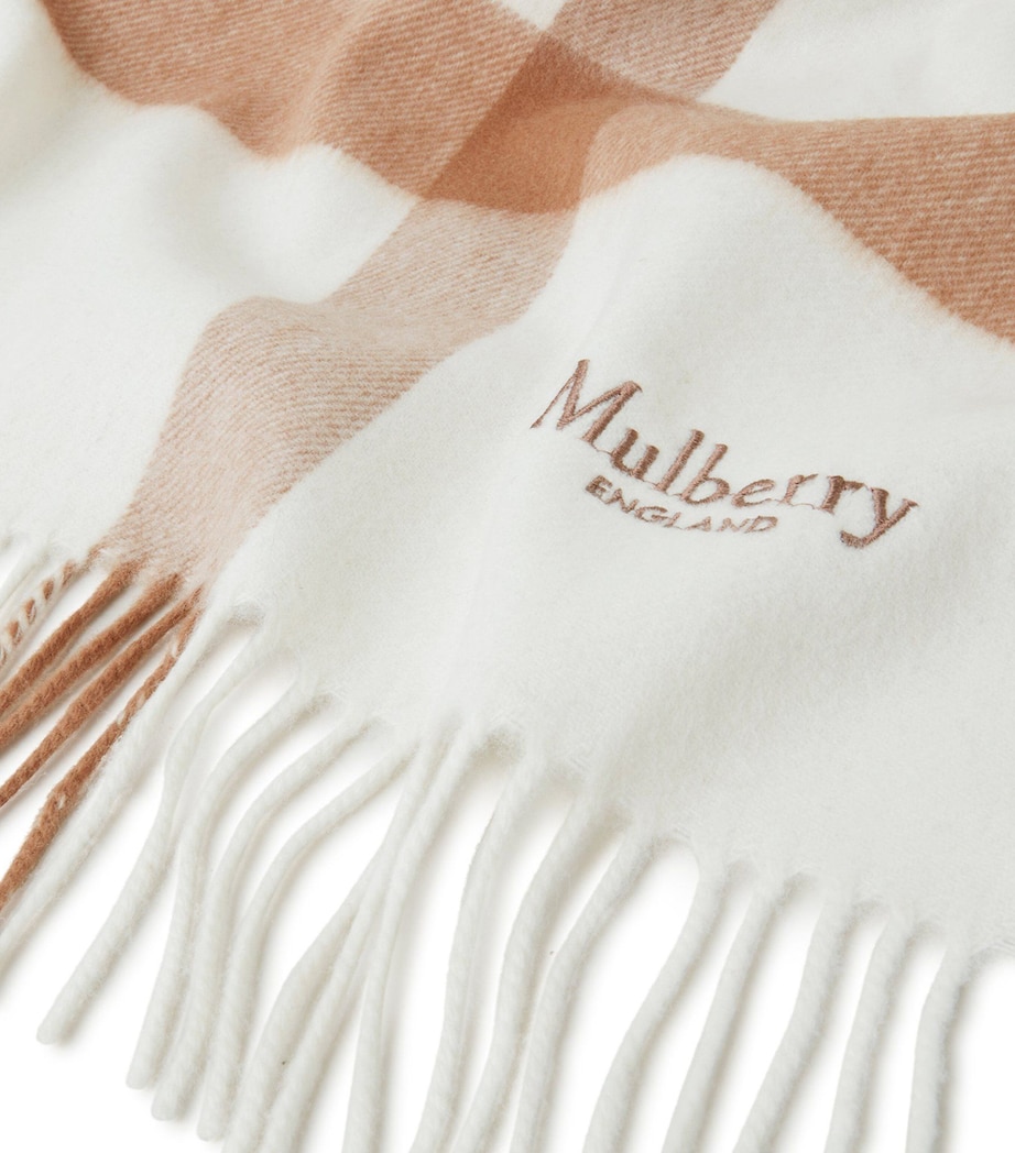 Wool Check Scarf MAPLE-WHITE Image 4