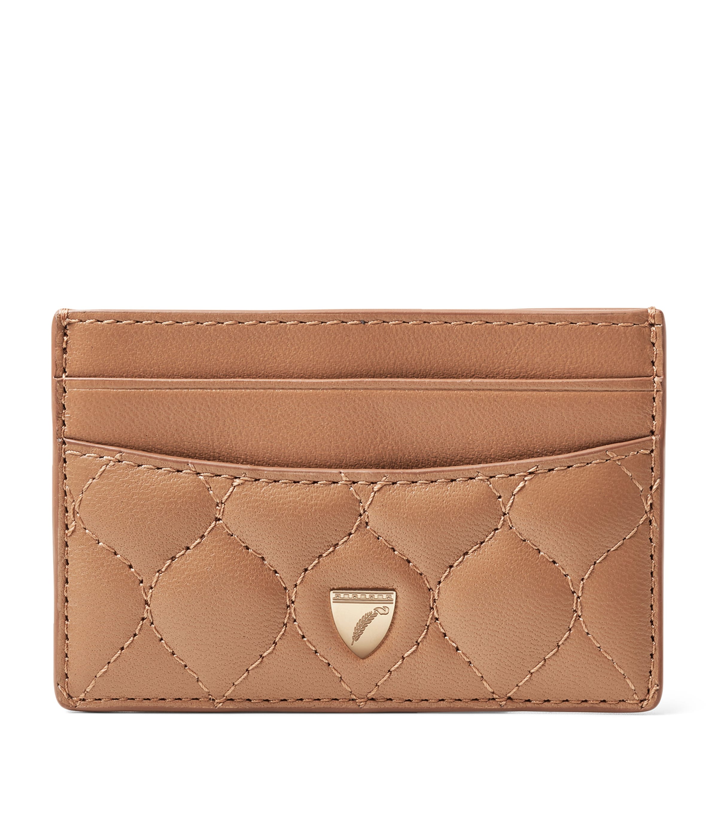 Aspinal Of London Leather Slim Card Holder In Neutral