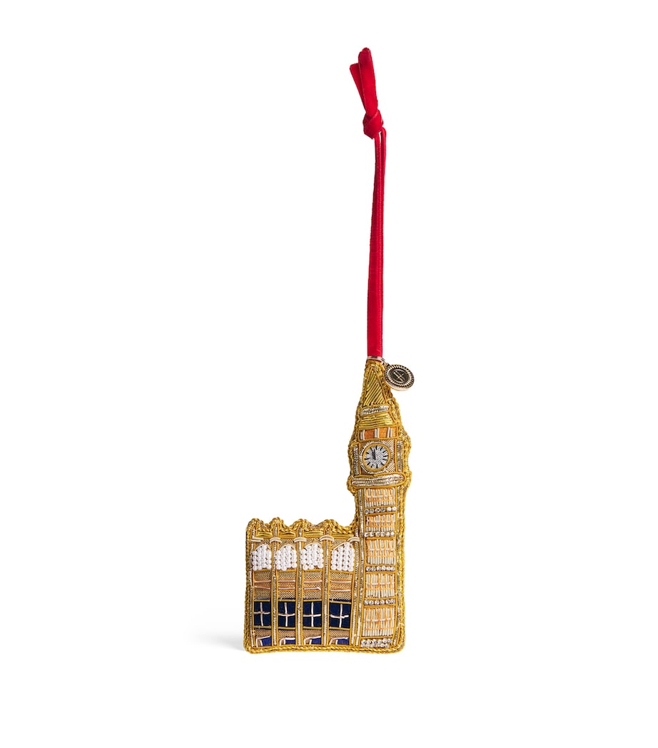 Harrods Embroidered Big Ben Tree Decoration Image 1