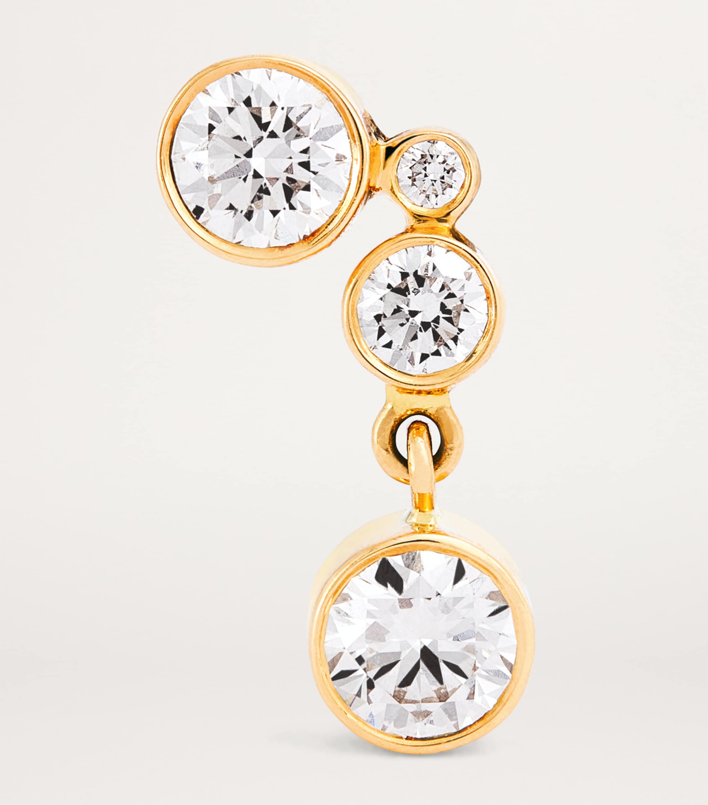 Yellow Gold and Diamond Stella Diamant Single Right Earring YELLOW GOLD Image 2