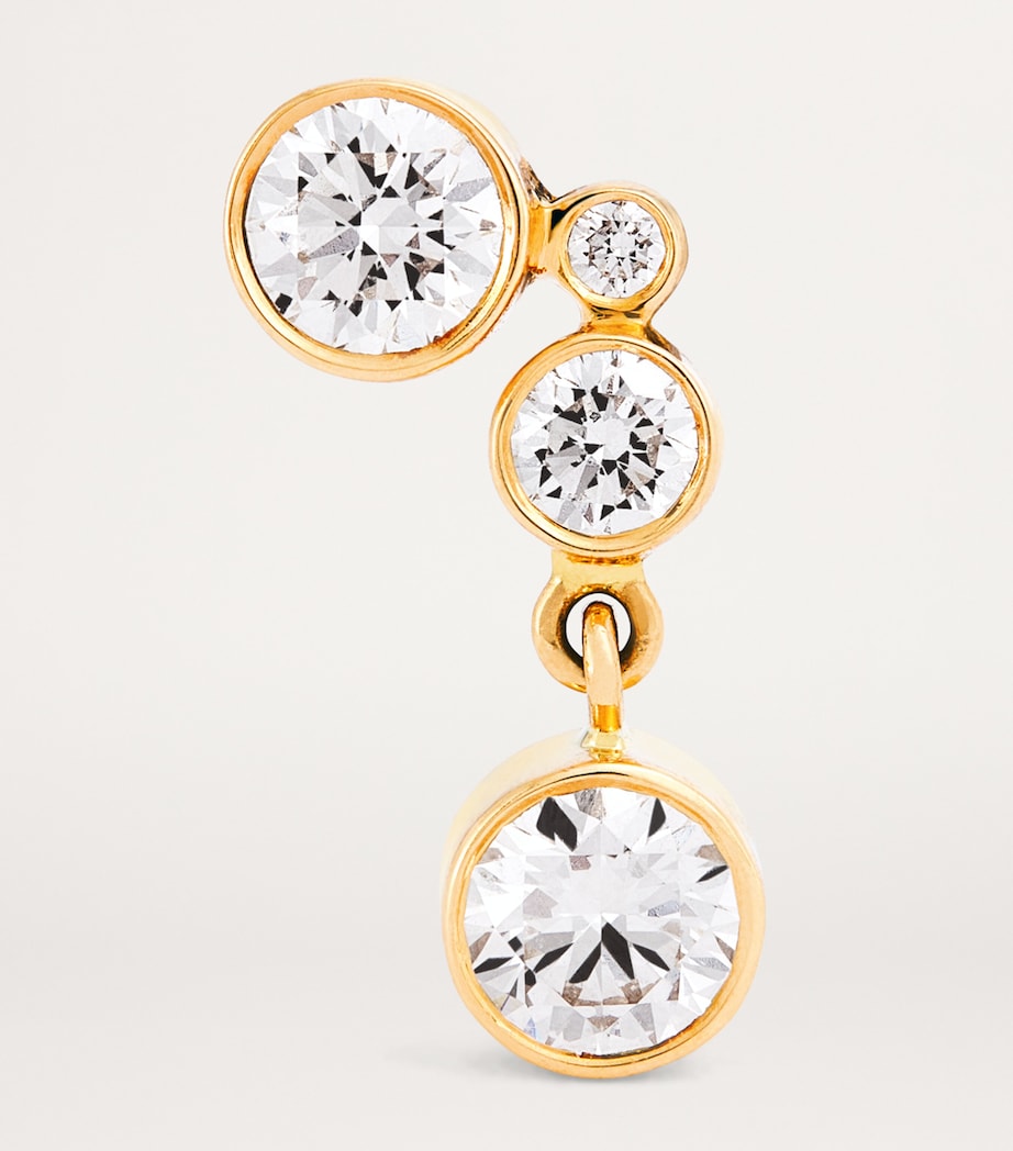 Yellow Gold and Diamond Stella Diamant Single Right Earring YELLOW GOLD Image 2