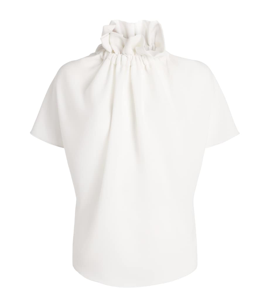 Edeline Lee Womens Ruff Blouse Ivory Image 1