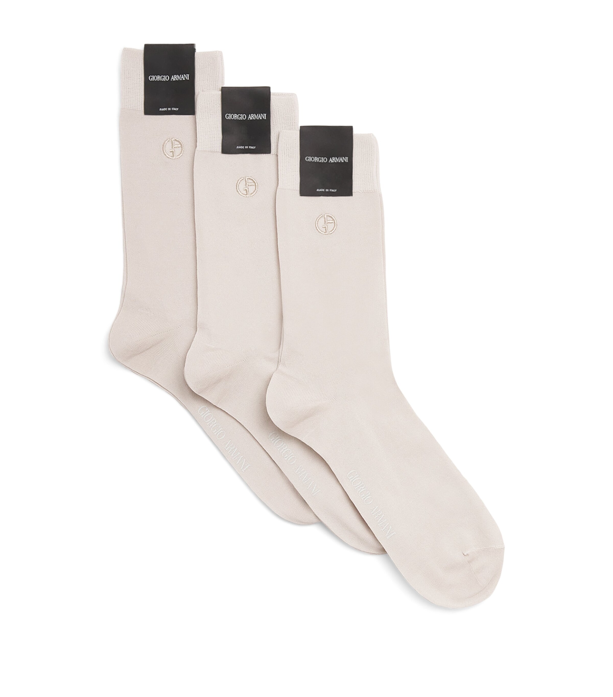 Giorgio Armani Logo Socks Gift Box (Set of 3) | Men Clothing | Socks & Underwear | Socks | Designers | Giorgio Armani