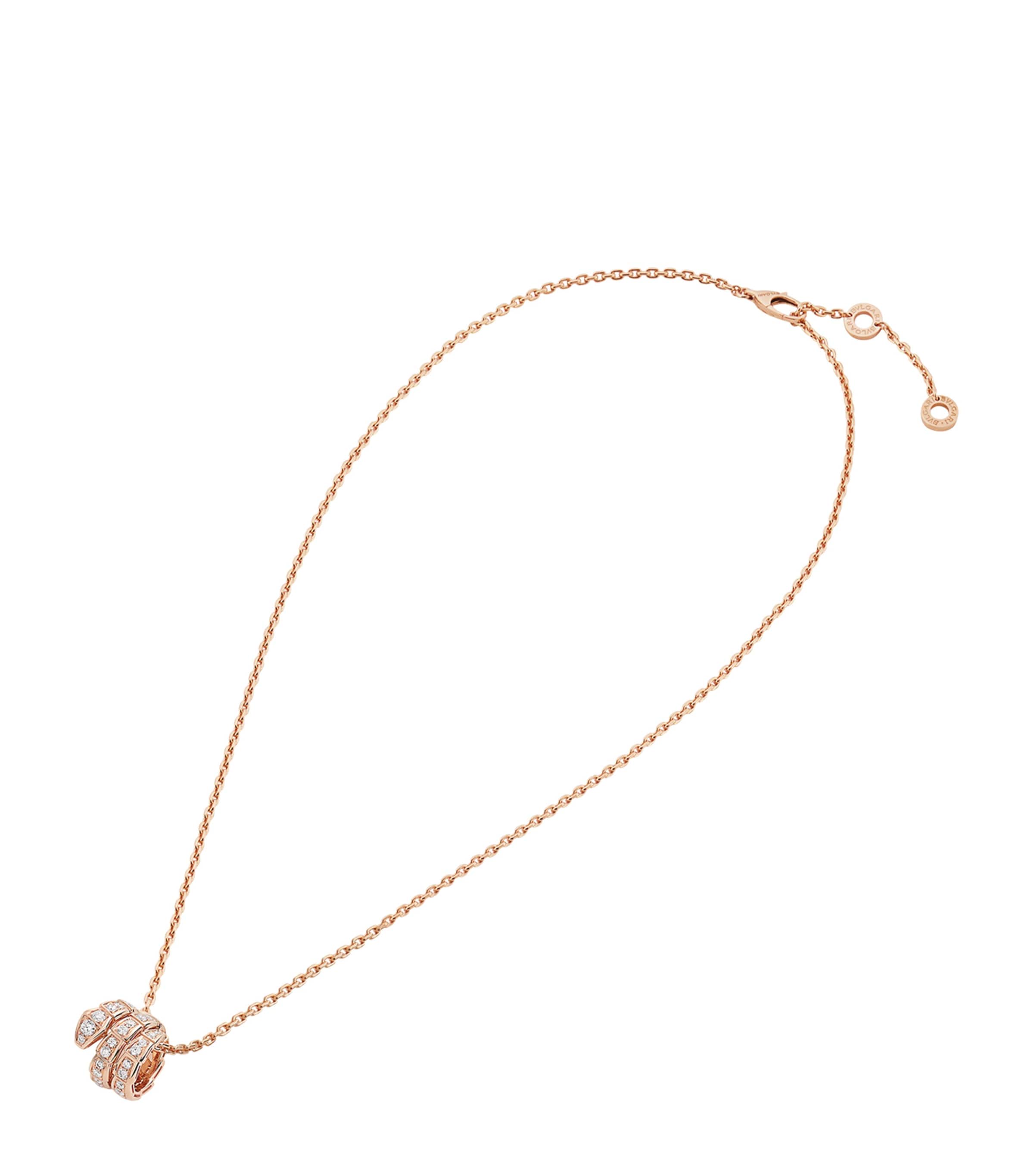 Rose Gold and Diamond Serpenti Viper Necklace PINK GOLD Image 1
