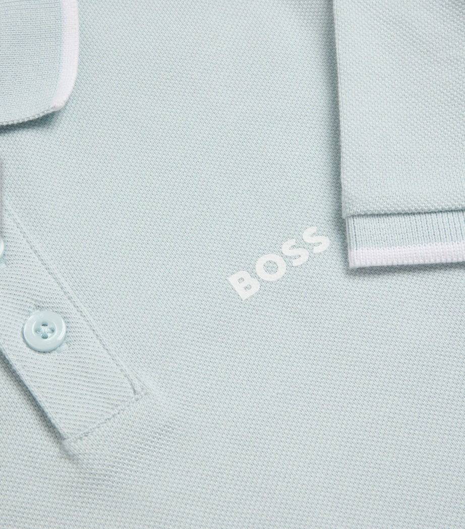 Cotton Logo Polo Shirt (4-16 Years) PALE BLUE Image 2
