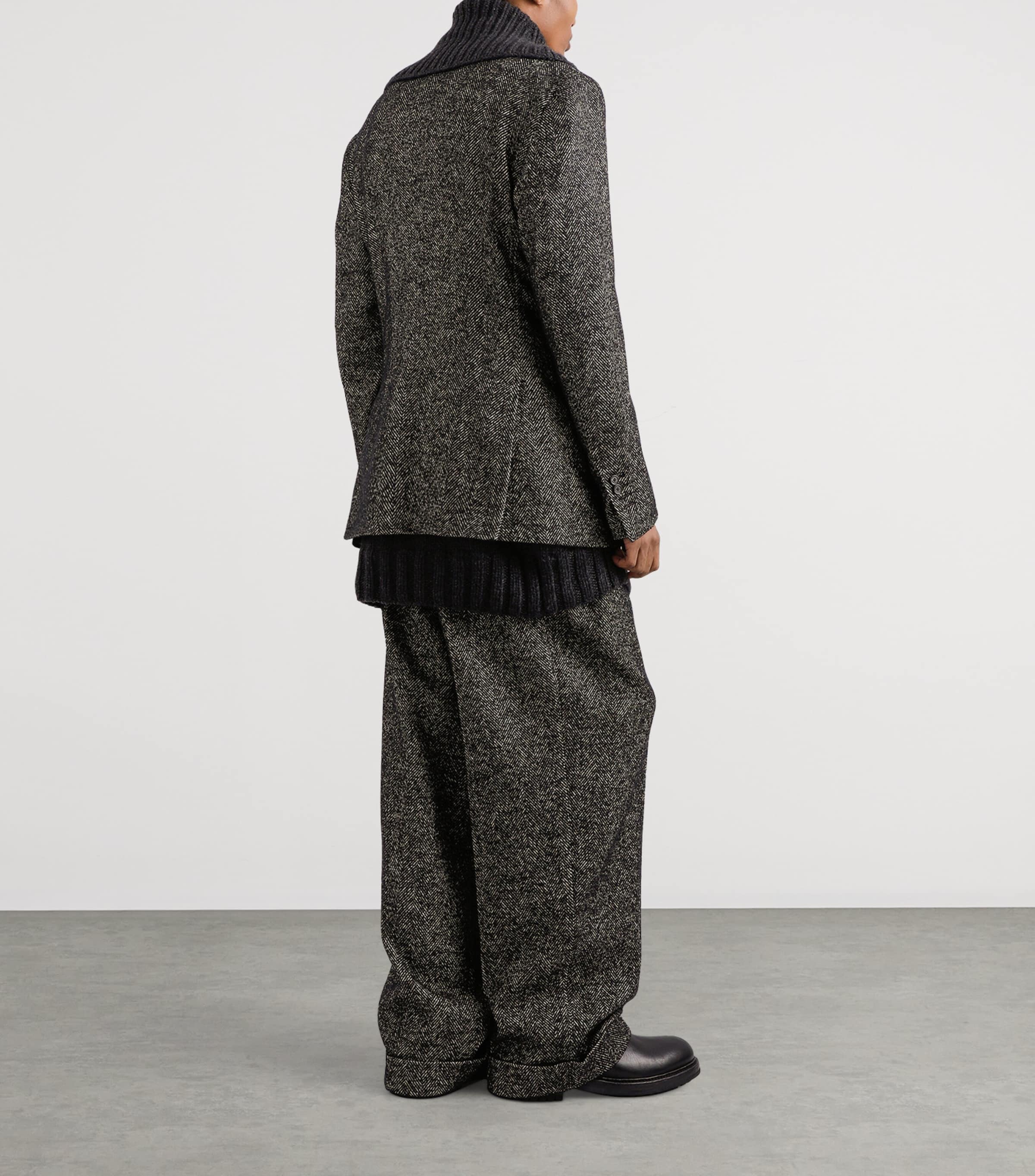 Cashmere Wrap Cardigan N1254 VERY DARK Image 5