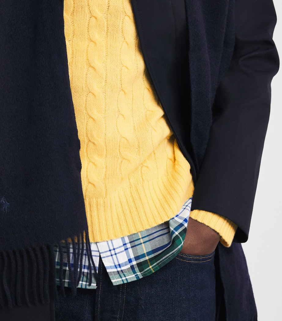 Polo Ralph Lauren Mens Wool-Cashmere Cable-Knit Sweater Yellow Image 6