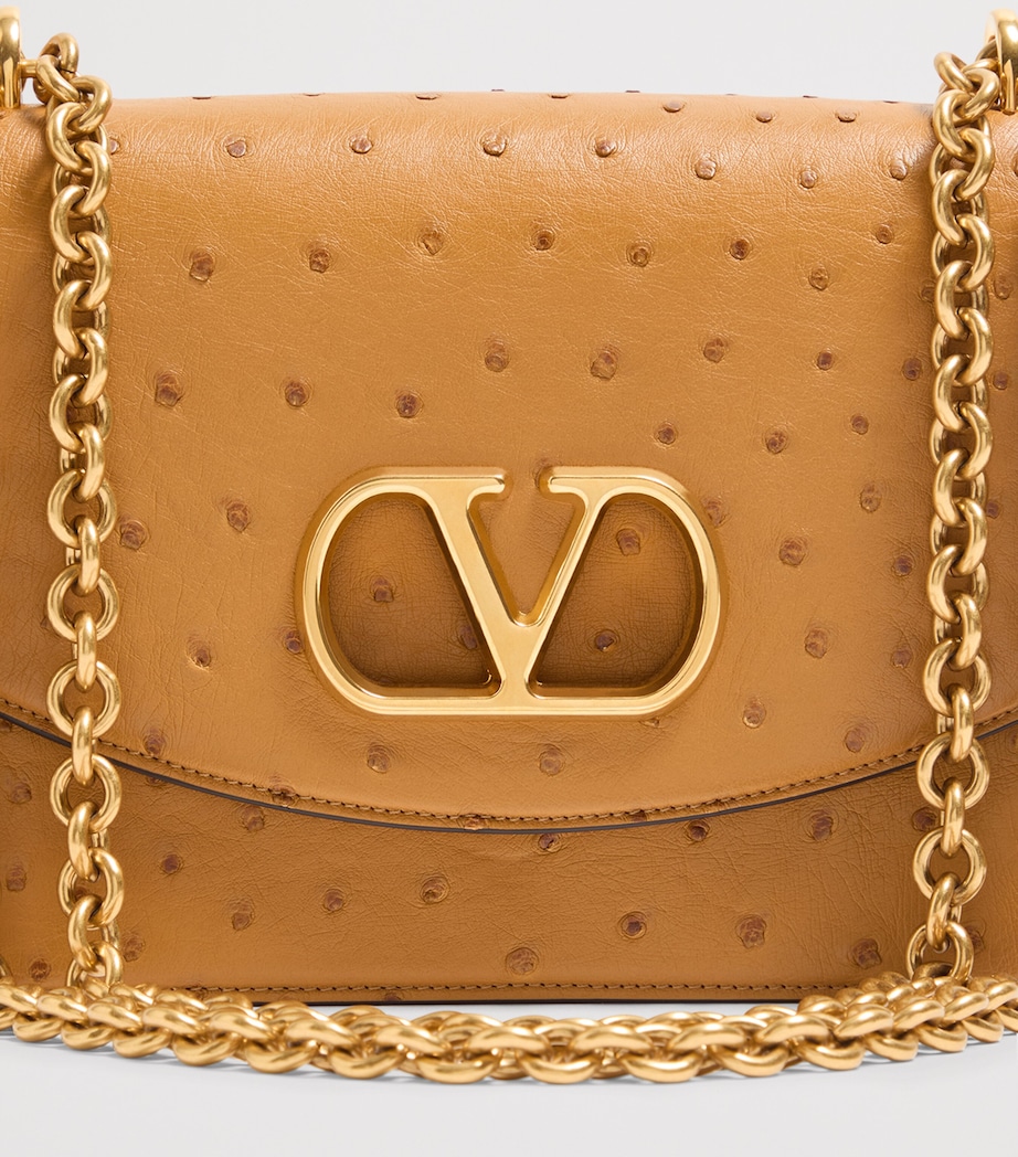 Ostrich Leather Vain Shoulder Bag K31 Image 6