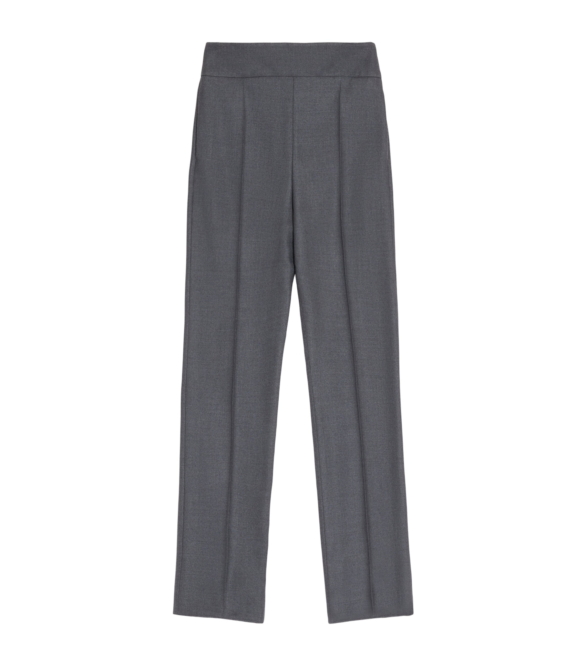 Valentino Womens Silk-Wool Straight Trousers Image 1