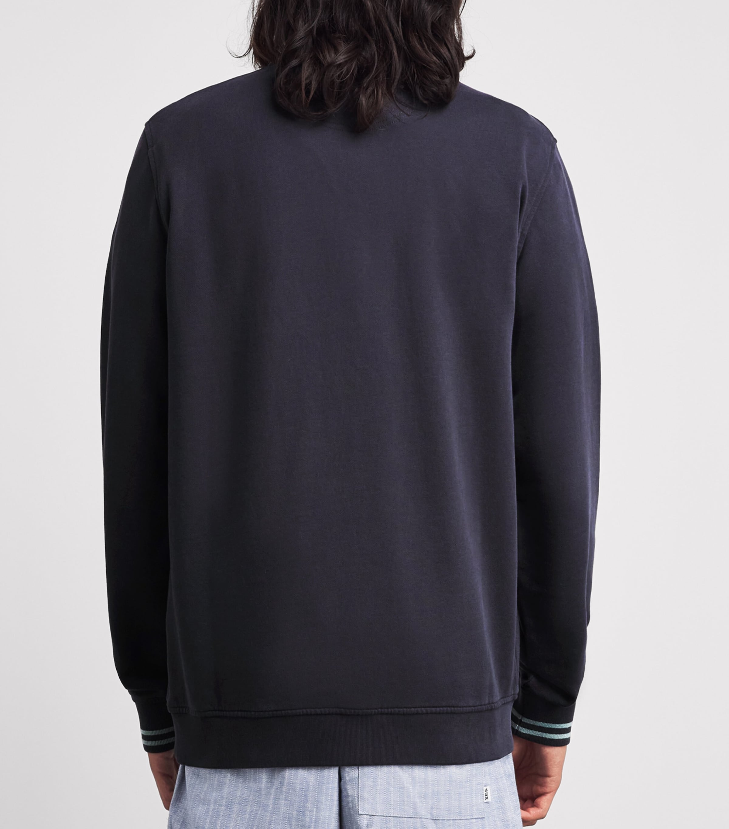 Barbour Mens Quarter-Zip Rosford Sweatshirt Dark Navy Image 5