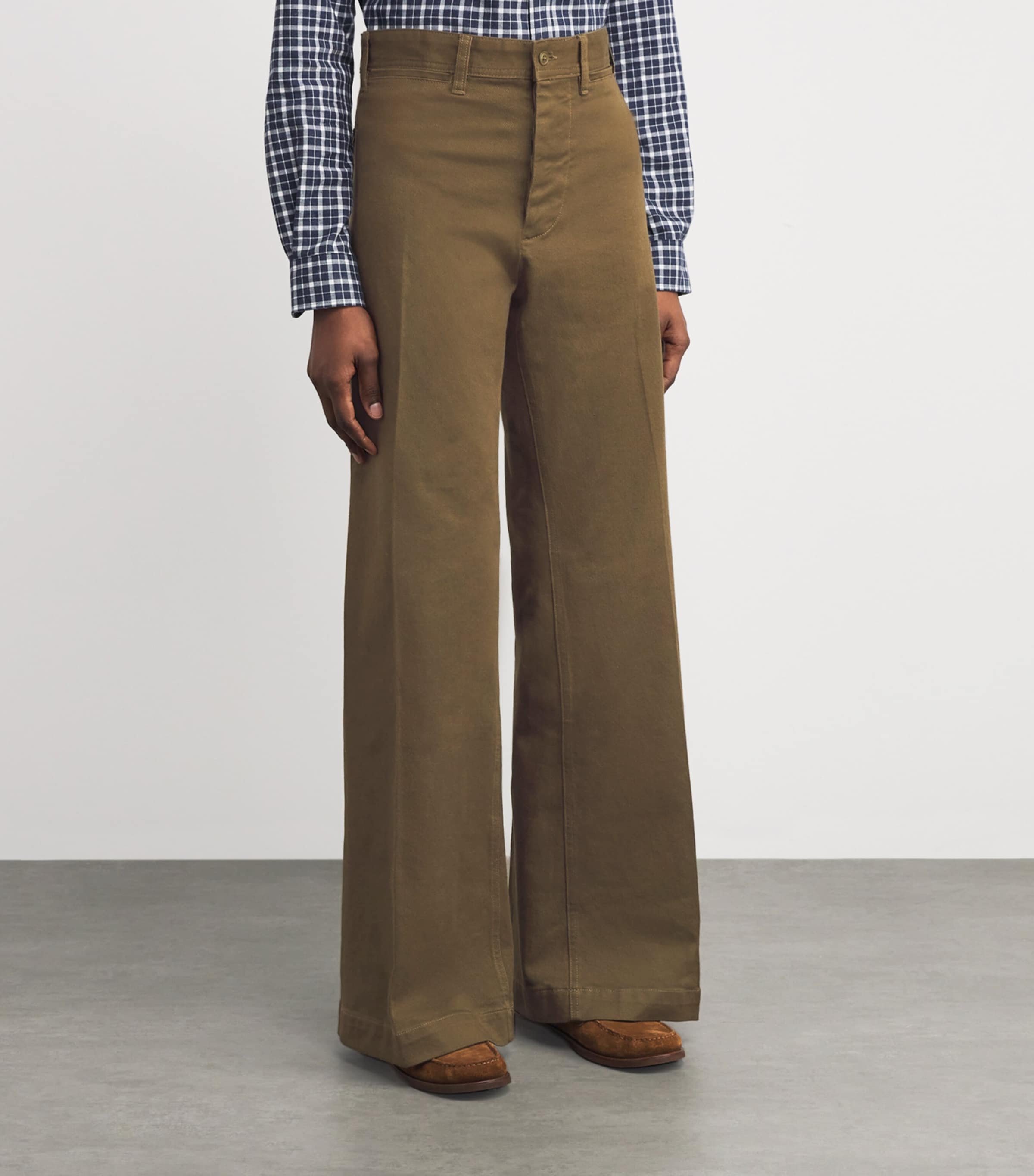 Stretch-Cotton Beaton Trousers OLIVE Image 3