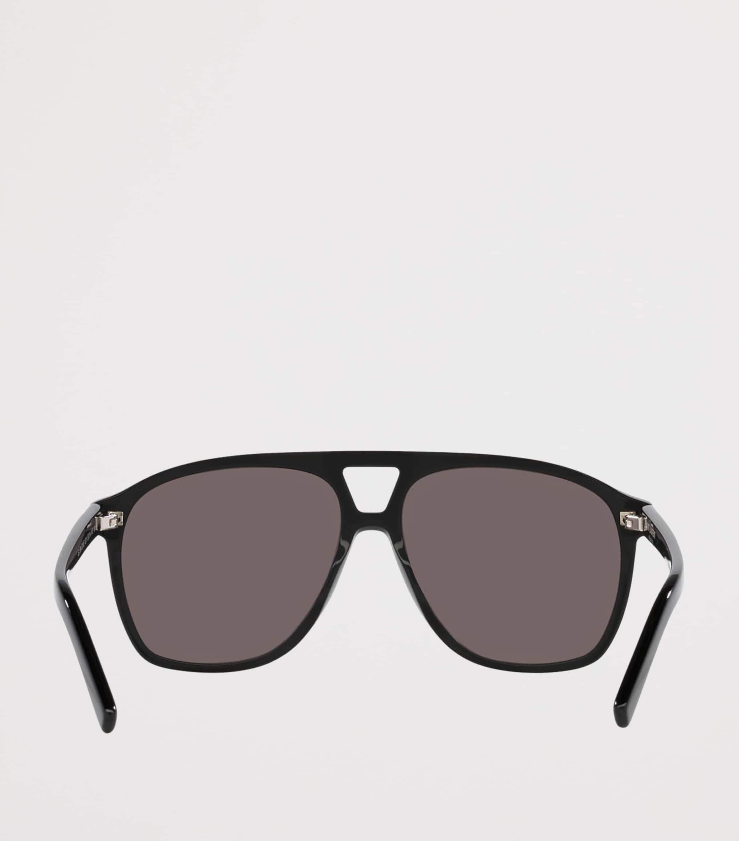 Saint Laurent SL 596 Dune Rectangular Sunglasses Black Image 4