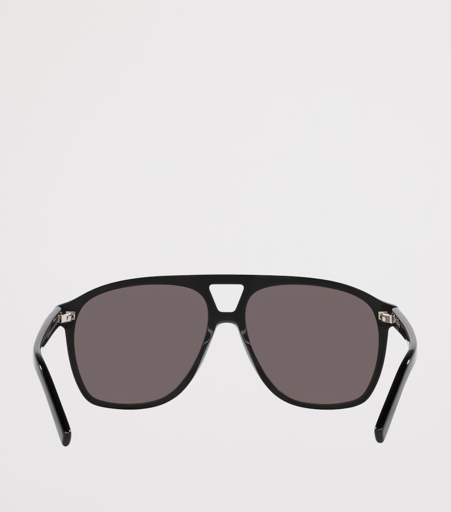 Saint Laurent SL 596 Dune Rectangular Sunglasses Black Image 4