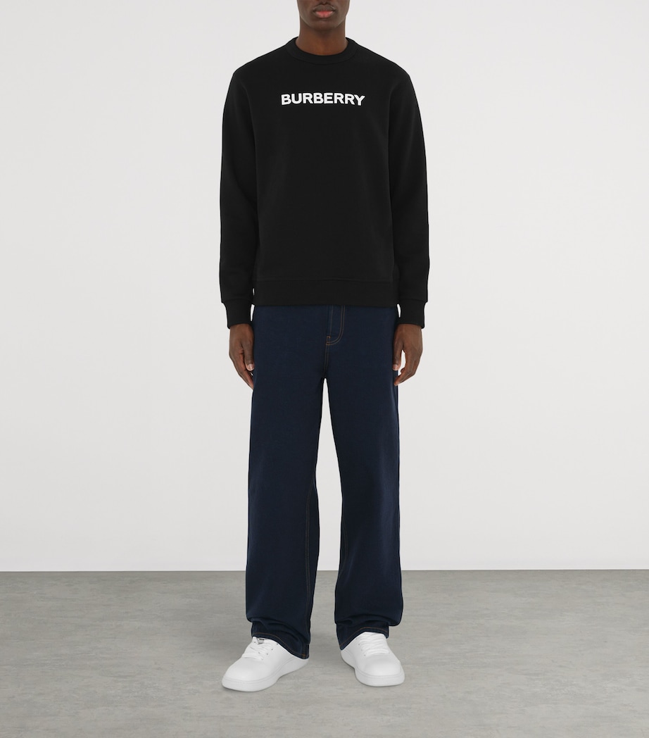 Cotton Logo Sweatshirt BLACK Image 2