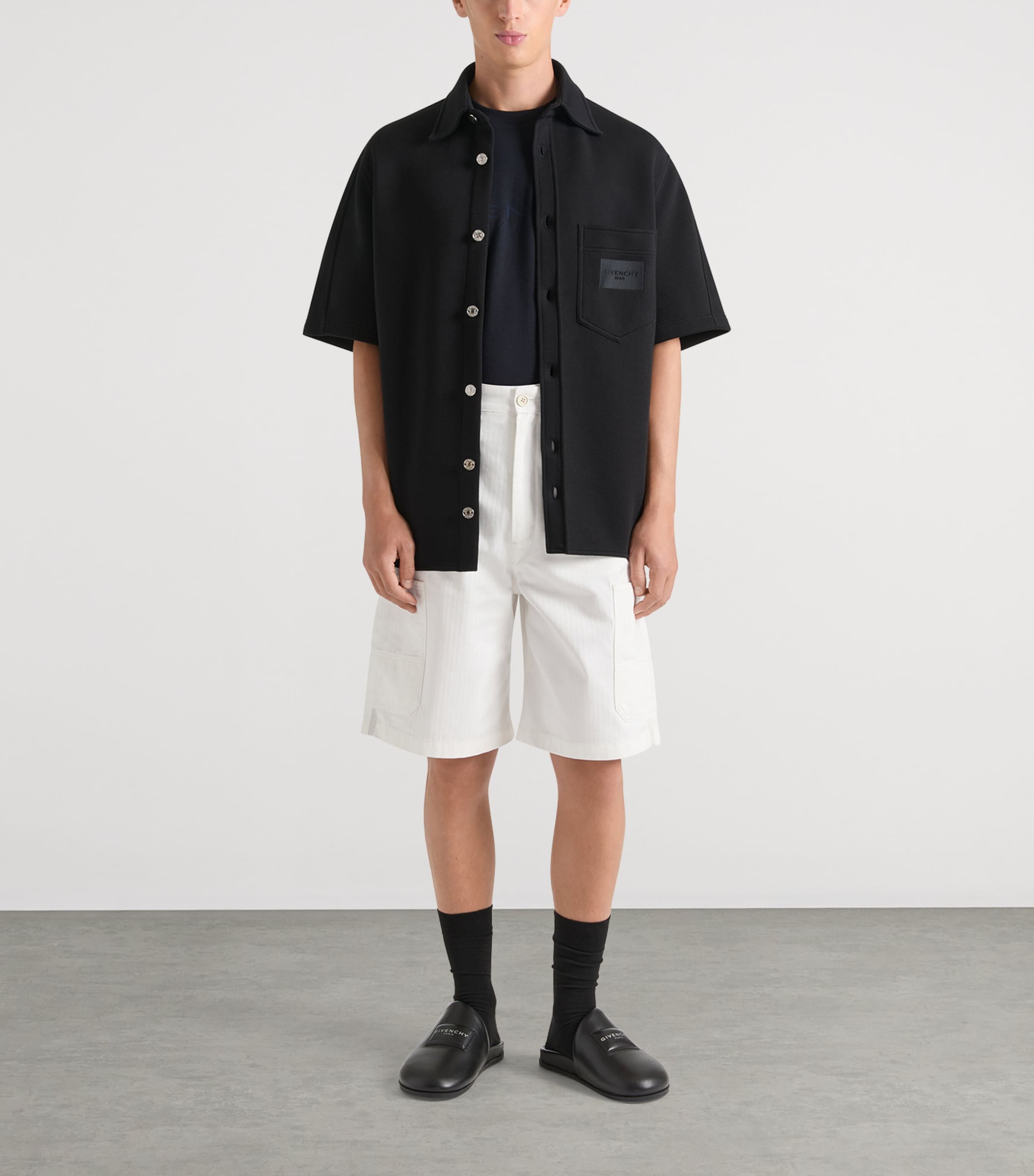 Herringbone Cargo Shorts WHITE Image 2